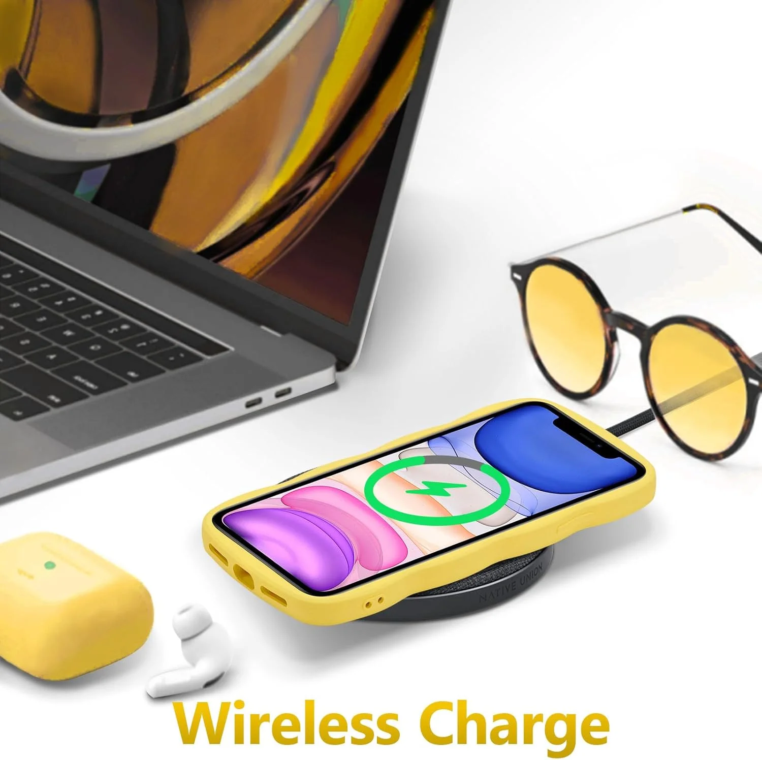 قاب گوشی موبایل یوبای مناسب برای آیفون 15، قاب سیلیکونی باریک و مقاوم در برابر ضربه، کاور نرم و زیبا با لبه های موج دار، ضد خش، جنس TPU - زرد قاب گوشی موبایل یوبای مناسب برای آیفون 15، قاب سیلیکونی باریک و مقاوم در برابر ضربه، کاور نرم و زیبا با لبه های موج دار، ضد خش، جنس TPU - زرد