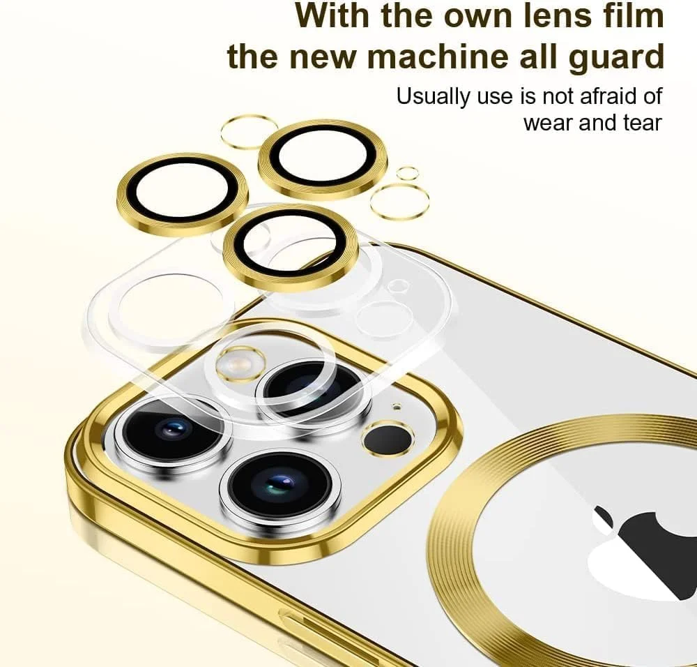 قاب گوشی نرم برای اپل آیفون 15 پلاس - سازگار با شارژر مگ-سیف و وایرلس، ضد ضربه، کلاسیک، باریک و هیبریدی برای اپل آیفون 15 پلاس، طلایی YIX قاب گوشی نرم برای اپل آیفون 15 پلاس - سازگار با شارژر مگ-سیف و وایرلس، ضد ضربه، کلاسیک، باریک و هیبریدی برای اپل آیفون 15 پلاس، طلایی YIX