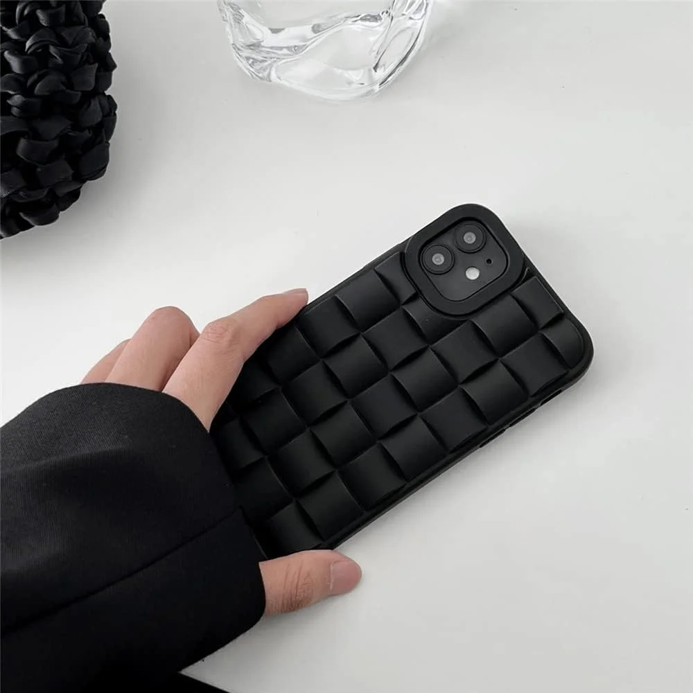 قاب گوشی سازگار با آیفون 12/آیفون 12 پرو 6.1 اینچ، طراحی شبکه سه بعدی باریک و سبک، پوشش سیلیکونی نرم گوشی، ضد ضربه، محافظ گوشه ها برای بانوان و دختران - مشکی قاب گوشی سازگار با آیفون 12/آیفون 12 پرو 6.1 اینچ، طراحی شبکه سه بعدی باریک و سبک، پوشش سیلیکونی نرم گوشی، ضد ضربه، محافظ گوشه ها برای بانوان و دختران - مشکی