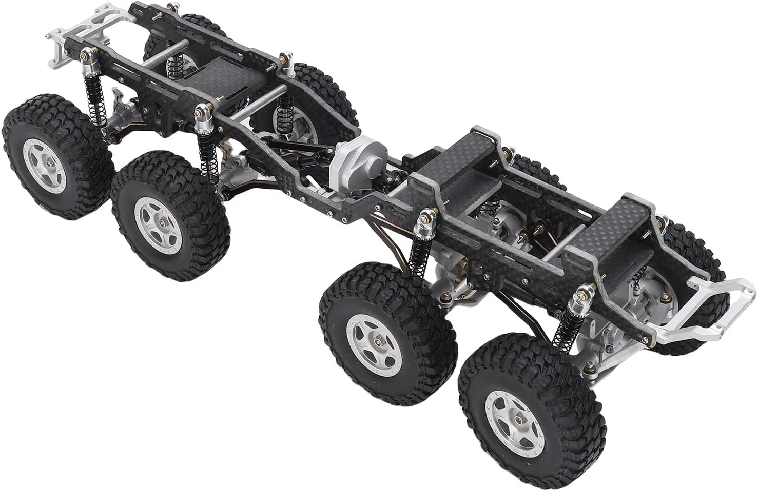 شاسی ماشین کنترلی، شاسی فریم ماشین کنترلی 8x8 از جنس مواد کامپوزیت، جایگزین مرکز ثقل پایین برای SCX24 (مشکی نقره ای) شاسی ماشین کنترلی، شاسی فریم ماشین کنترلی 8x8 از جنس مواد کامپوزیت، جایگزین مرکز ثقل پایین برای SCX24 (مشکی نقره ای)