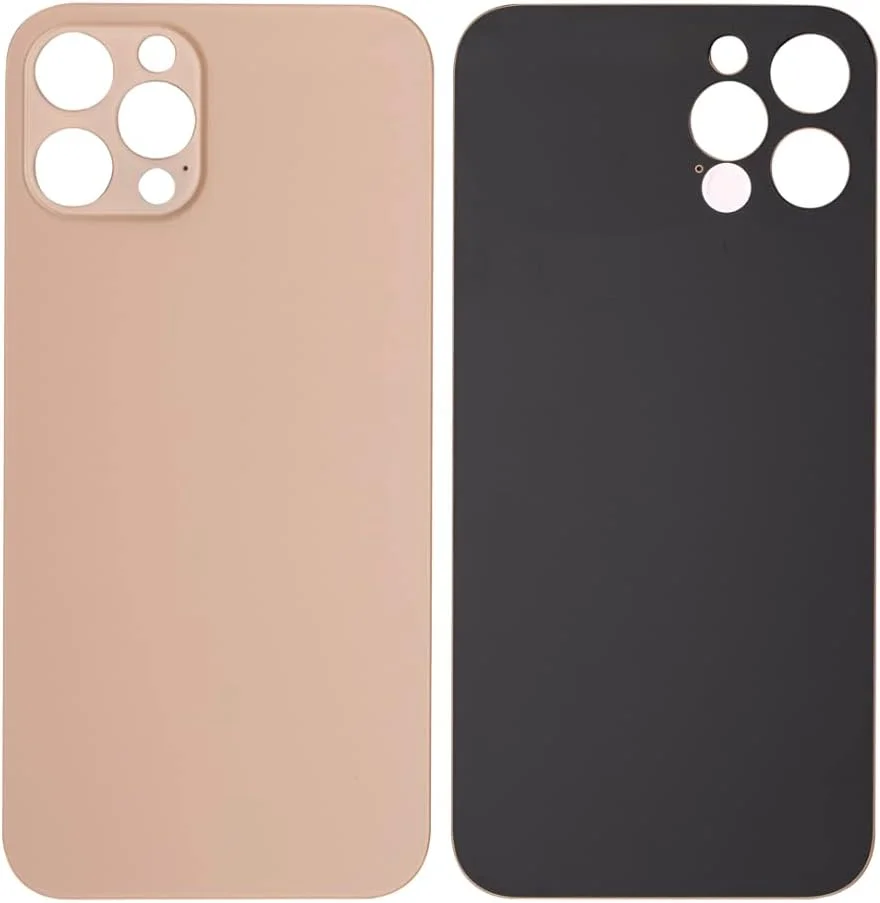 محفظه پشتی شیشه ای جایگزین برای آیفون 12 پرو مکس - همراه با ابزار - کیت تعمیر حرفه ای (12 PRO MAX, طلایی) محفظه پشتی شیشه ای جایگزین برای آیفون 12 پرو مکس - همراه با ابزار - کیت تعمیر حرفه ای (12 PRO MAX, طلایی)