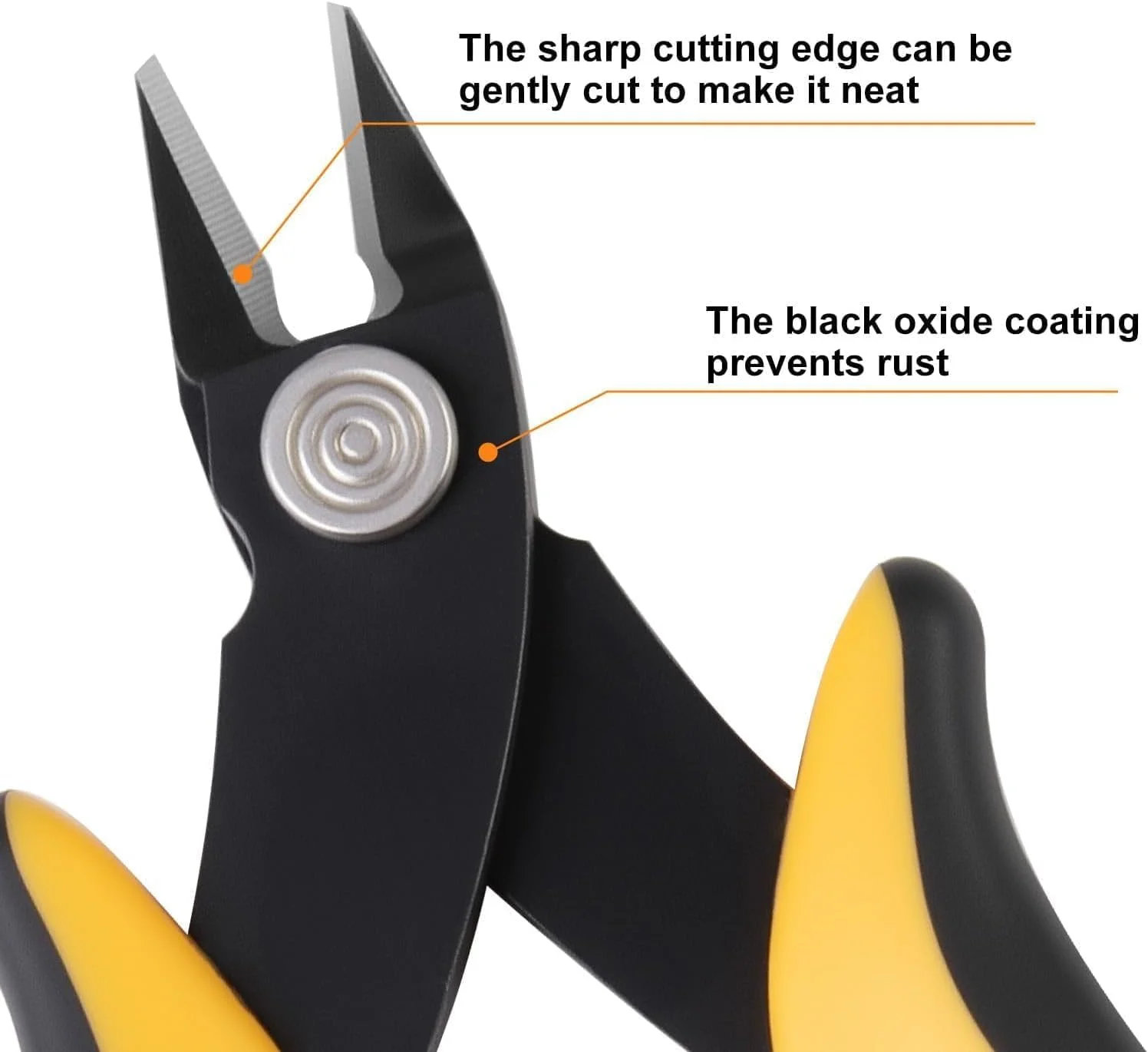 سیم چین های میکرو، مینی سیم چین های دقیق با دسته نرم، سیم چین های کوچک جانبی، انبر برش تمیز برای صنایع دستی DIY، جواهرات، الکترونیک، بست های کابل، زرد، 2 عدد سیم چین های میکرو، مینی سیم چین های دقیق با دسته نرم، سیم چین های کوچک جانبی، انبر برش تمیز برای صنایع دستی DIY، جواهرات، الکترونیک، بست های کابل، زرد، 2 عدد