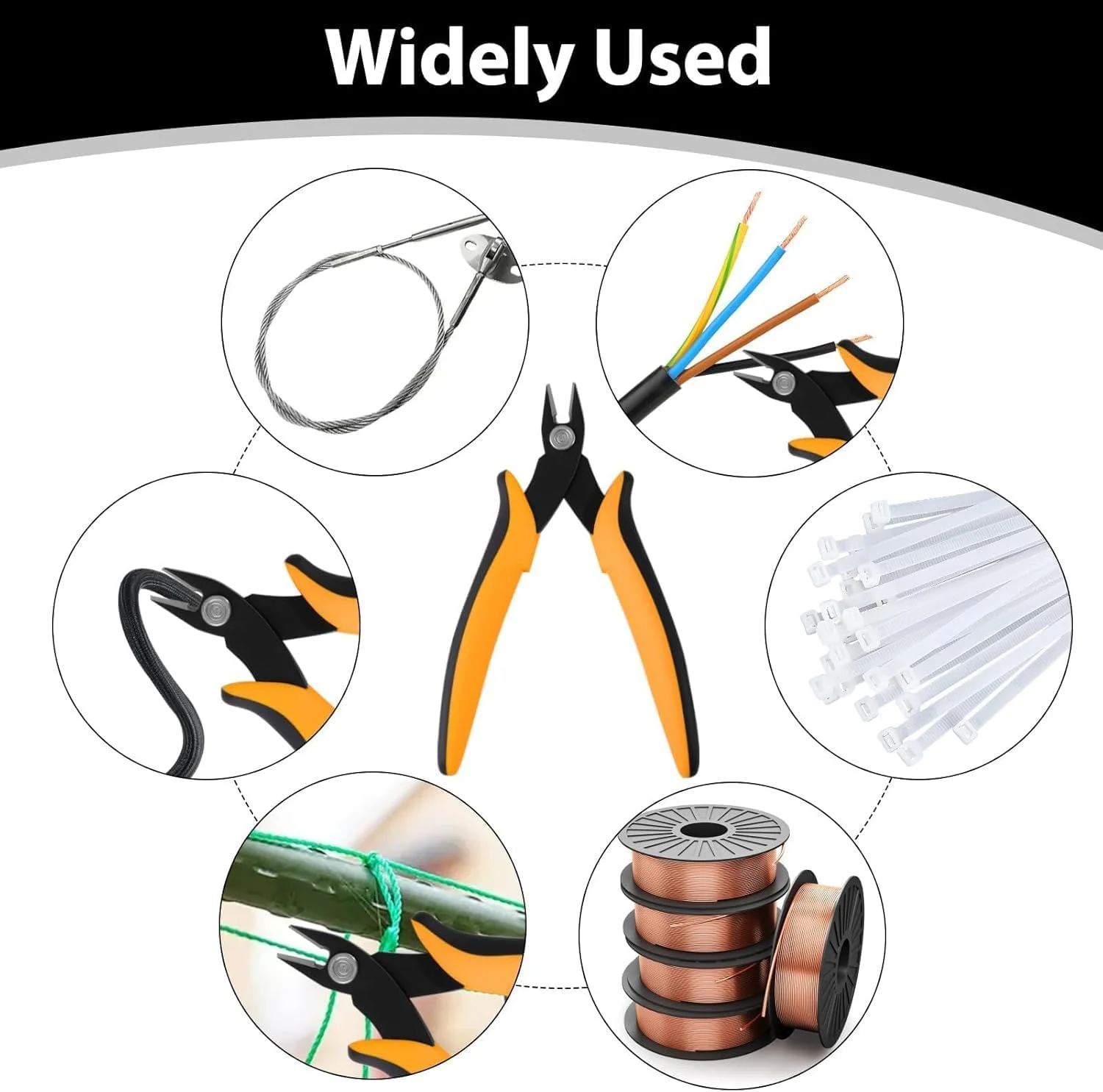 سیم چین های میکرو، مینی سیم چین های دقیق با دسته نرم، سیم چین های کوچک جانبی، انبر برش تمیز برای صنایع دستی DIY، جواهرات، الکترونیک، بست های کابل، زرد، 2 عدد سیم چین های میکرو، مینی سیم چین های دقیق با دسته نرم، سیم چین های کوچک جانبی، انبر برش تمیز برای صنایع دستی DIY، جواهرات، الکترونیک، بست های کابل، زرد، 2 عدد