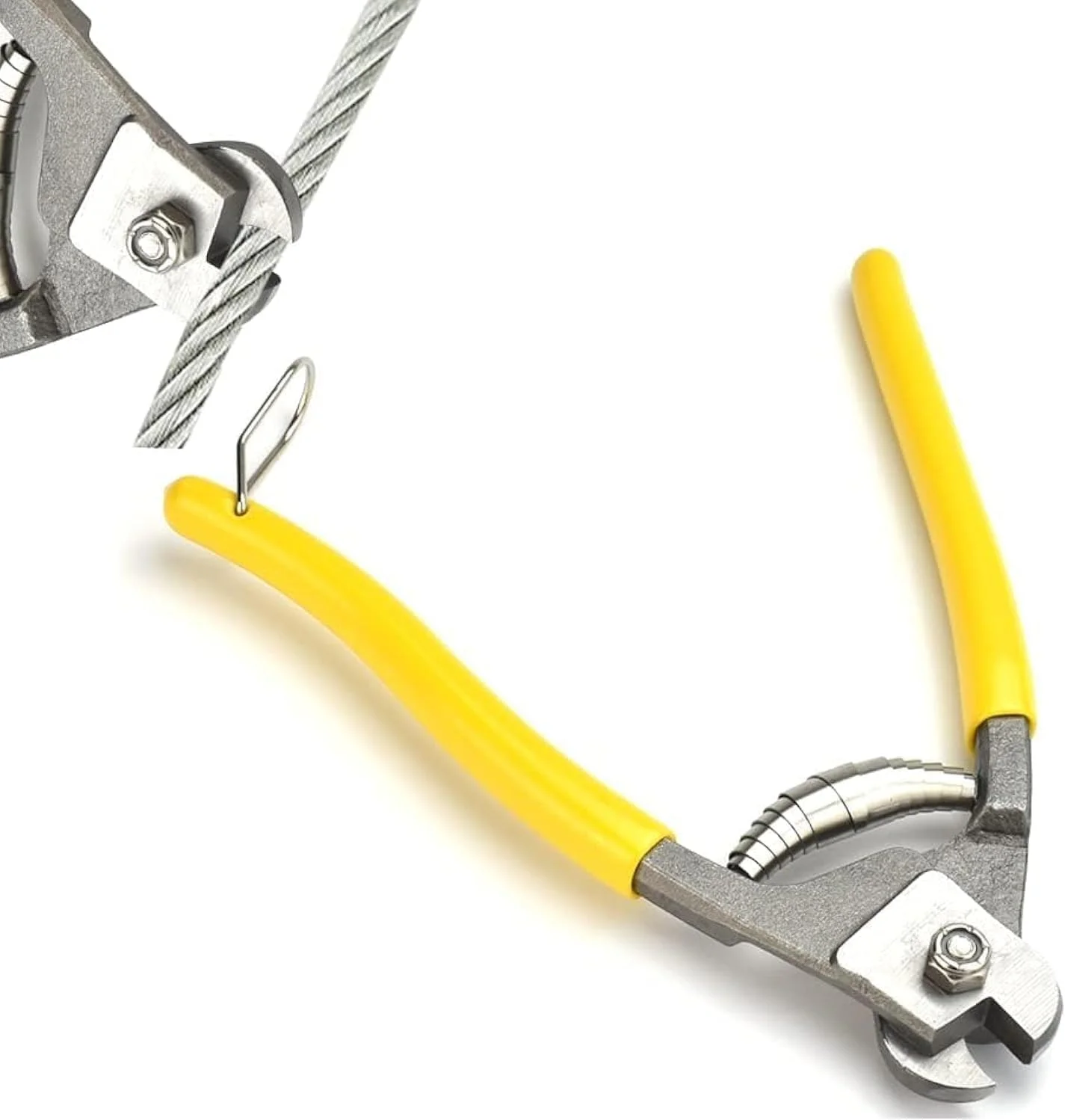 سیم چین فولادی ضد زنگ، ابزار برش کابل با سختی بالا با دسته ضد لغزش، انبر برش سنگین برای کابل، کابل فولادی، سیم بکسل، سیم چین کابل اهرمی