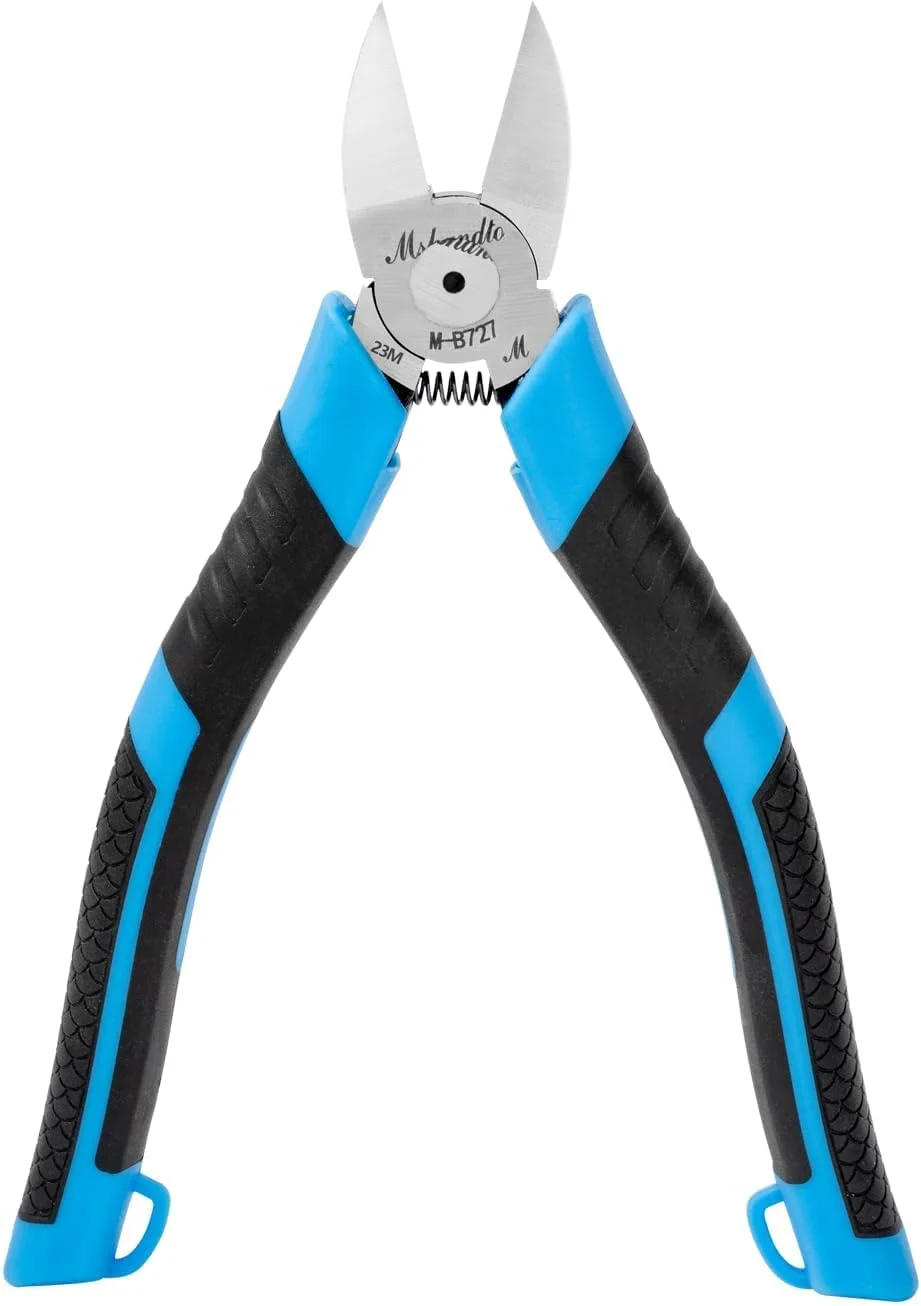 سیم چین KASTWAVE، سیم چین فلاش 7 اینچی برای ساخت جواهرات، سیم چین های جانبی فوق العاده تیز، سیم چین های مورب CR-V برای کاردستی، انبر فلاش برای سیم مسی نرم، گل آرایی، برد مدار