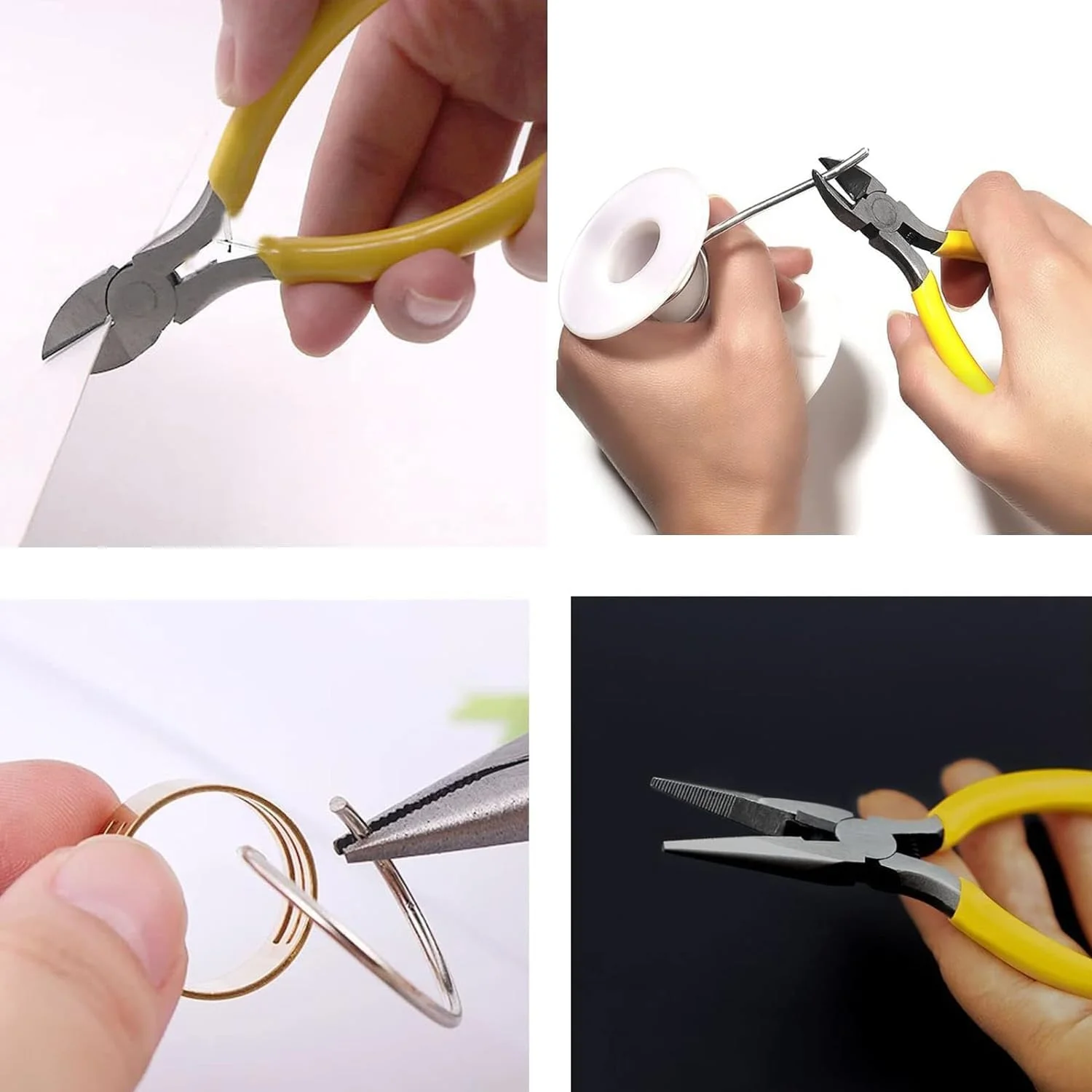 ست انبر جواهرسازی KASTWAVE - دم باریک 5 اینچی، سیم چین، مناسب برای صنایع دستی، مینی، انبرهای مورب برای تعمیر و ساخت جواهرات (8 تکه) ست انبر جواهرسازی KASTWAVE - دم باریک 5 اینچی، سیم چین، مناسب برای صنایع دستی، مینی، انبرهای مورب برای تعمیر و ساخت جواهرات (8 تکه)