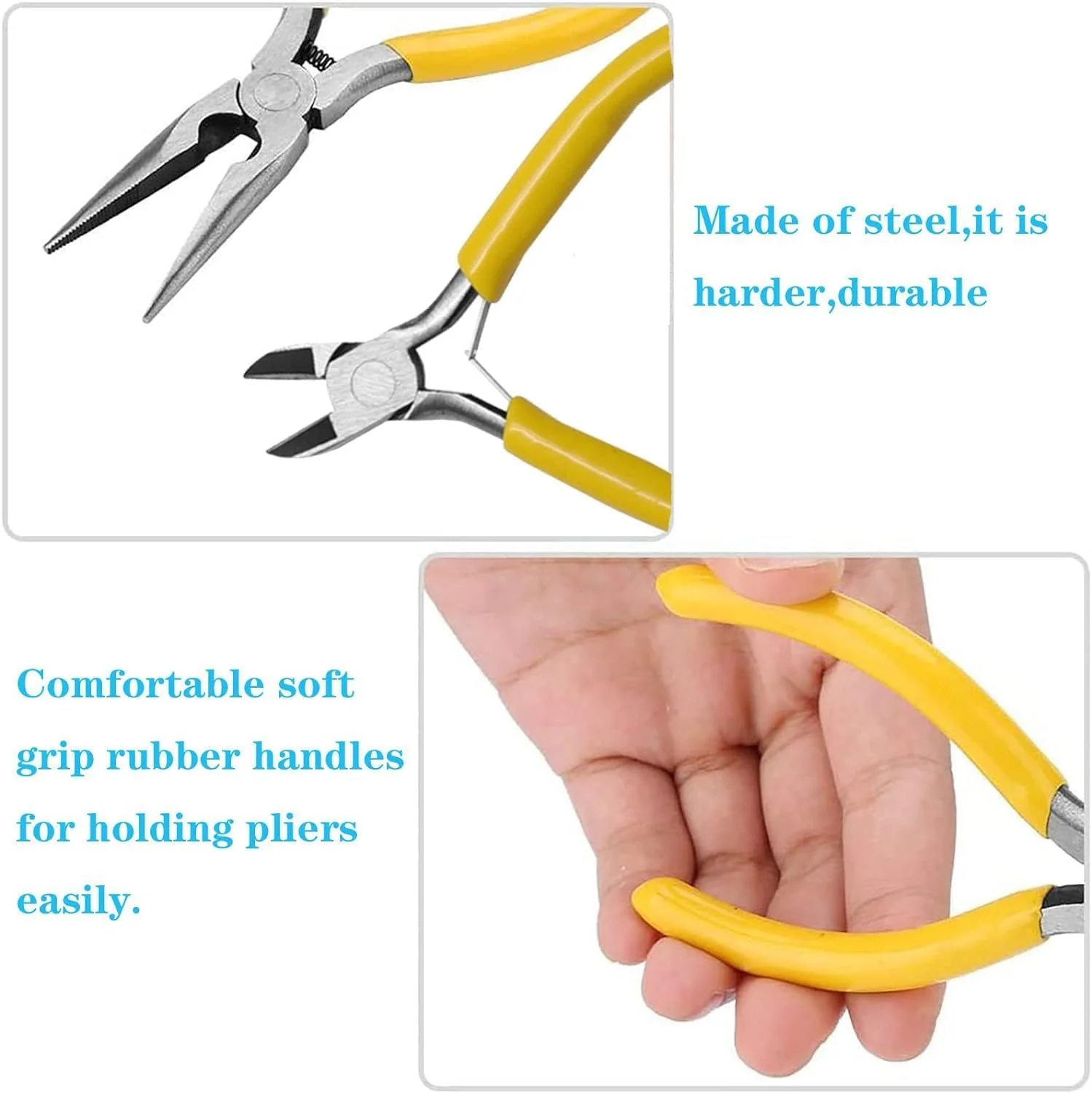 ست انبر جواهرسازی KASTWAVE - دم باریک 5 اینچی، سیم چین، مناسب برای صنایع دستی، مینی، انبرهای مورب برای تعمیر و ساخت جواهرات (8 تکه) ست انبر جواهرسازی KASTWAVE - دم باریک 5 اینچی، سیم چین، مناسب برای صنایع دستی، مینی، انبرهای مورب برای تعمیر و ساخت جواهرات (8 تکه)