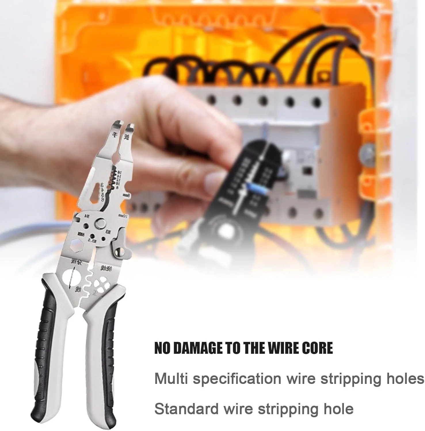 سیم لخت کن چند منظوره، ابزار سیم لخت کن حرفه ای، سیم لخت کن قابل حمل، سیم چین استیل ضد زنگ، سیم چین با دسته ارگونومیک برای تعمیر و نگهداری لوازم خانگی، خاکستری سیم لخت کن چند منظوره، ابزار سیم لخت کن حرفه ای، سیم لخت کن قابل حمل، سیم چین استیل ضد زنگ، سیم چین با دسته ارگونومیک برای تعمیر و نگهداری لوازم خانگی، خاکستری