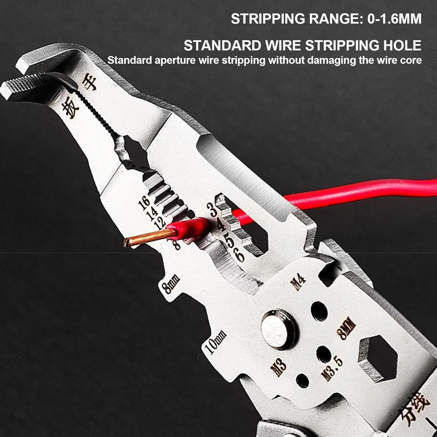 سیم لخت کن چند منظوره، ابزار سیم لخت کن حرفه ای، سیم لخت کن قابل حمل، سیم چین استیل ضد زنگ، سیم چین با دسته ارگونومیک برای تعمیر و نگهداری لوازم خانگی، خاکستری سیم لخت کن چند منظوره، ابزار سیم لخت کن حرفه ای، سیم لخت کن قابل حمل، سیم چین استیل ضد زنگ، سیم چین با دسته ارگونومیک برای تعمیر و نگهداری لوازم خانگی، خاکستری