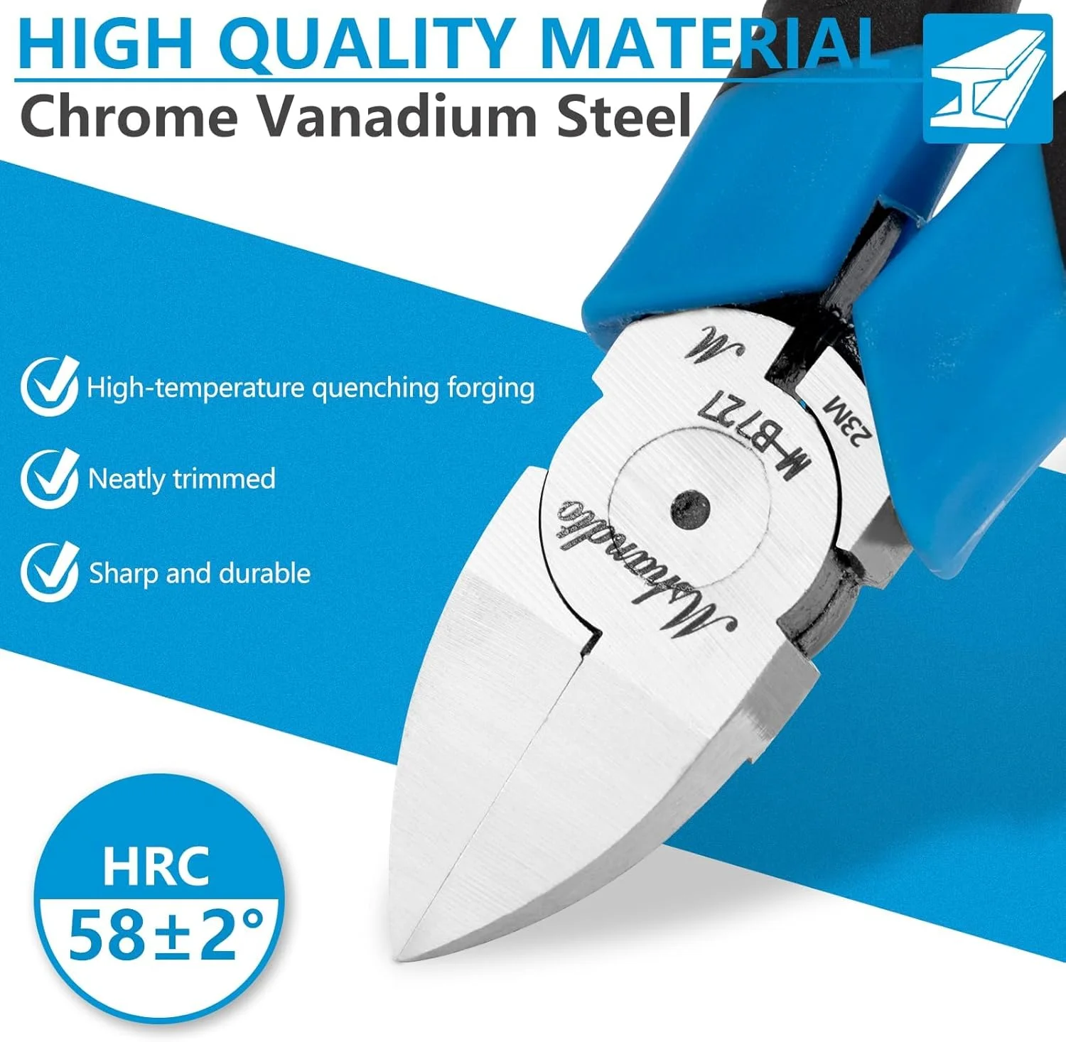 سیم چین کاست ویو فوق العاده تیز 7 اینچی برای ساخت جواهرات و صنایع دستی، سیم چین مورب CR-V برای مس نرم و پروژه های گل سیم چین کاست ویو فوق العاده تیز 7 اینچی برای ساخت جواهرات و صنایع دستی، سیم چین مورب CR-V برای مس نرم و پروژه های گل