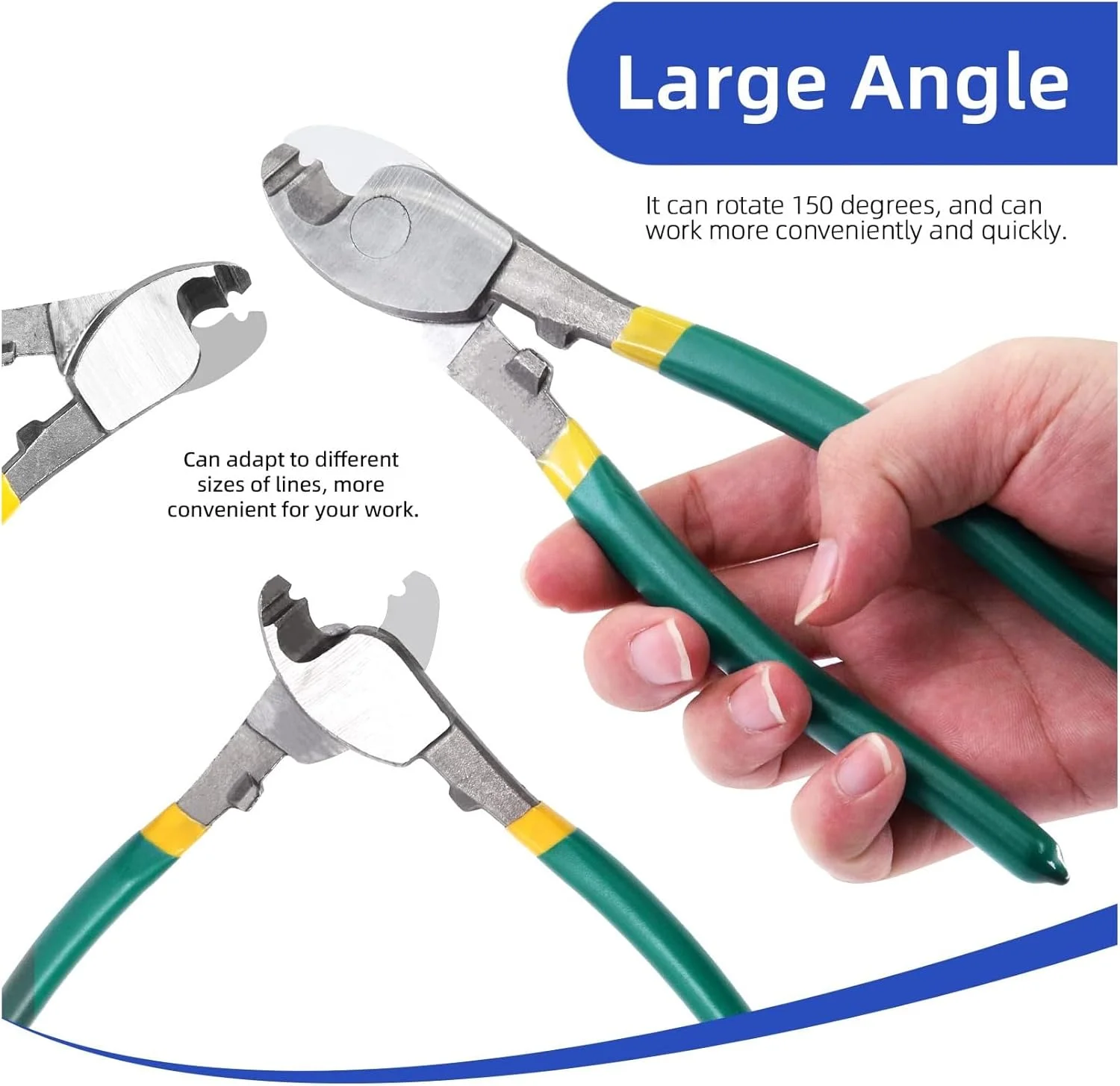 سیم چین کابل 6 اینچی KASTWAVE برای کابل های آلومینیومی، مسی و مخابراتی، سیم چین های فولادی ضد زنگ تیز، 2 عددی