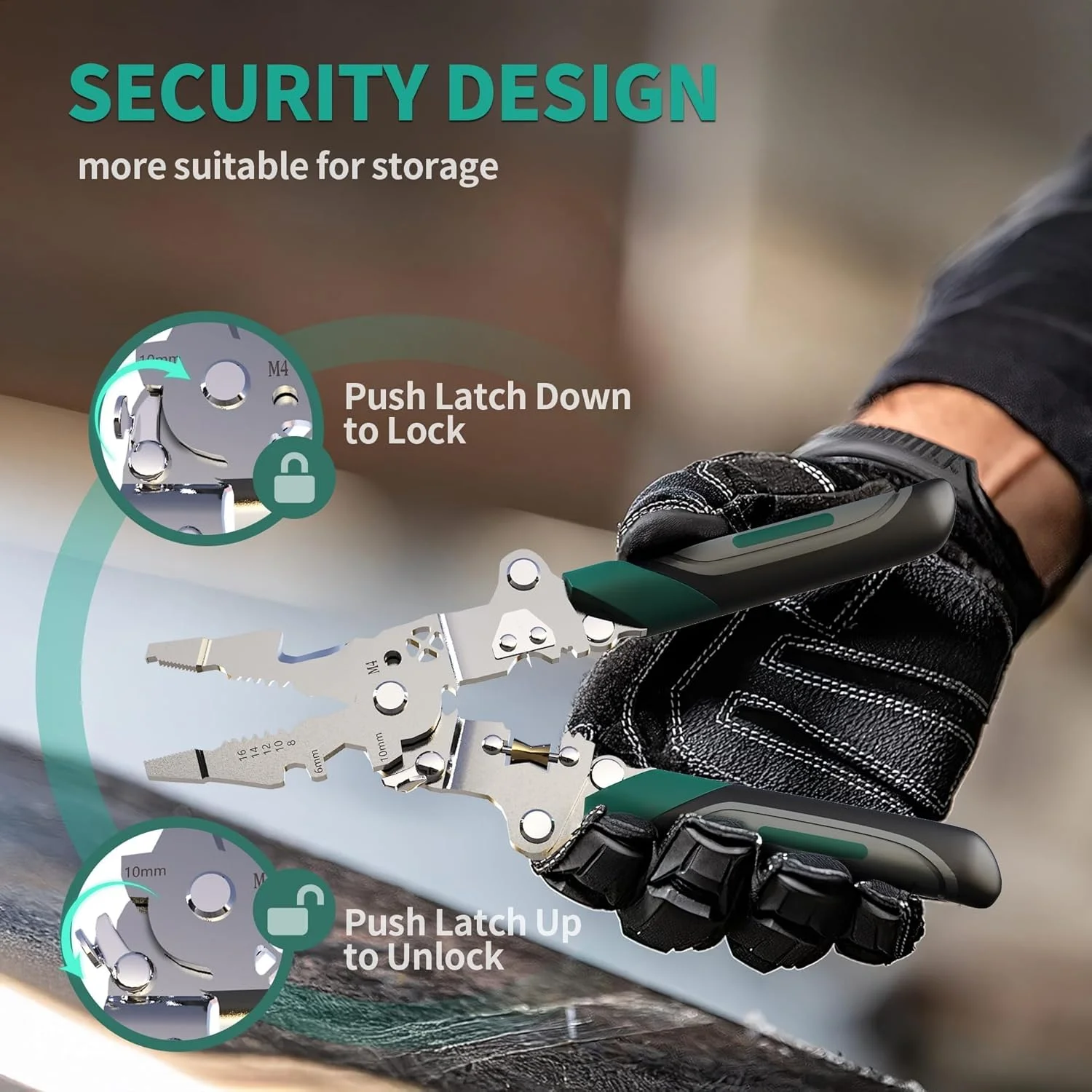 سیم لخت کن و پرس سرسیم تاشو 16 در 1، کابل بر بادوام و ابزار لخت کردن سیم، ابزار چند منظوره برقی با کاربری آسان برای برش، پرس و لخت کردن سیم سیم لخت کن و پرس سرسیم تاشو 16 در 1، کابل بر بادوام و ابزار لخت کردن سیم، ابزار چند منظوره برقی با کاربری آسان برای برش، پرس و لخت کردن سیم