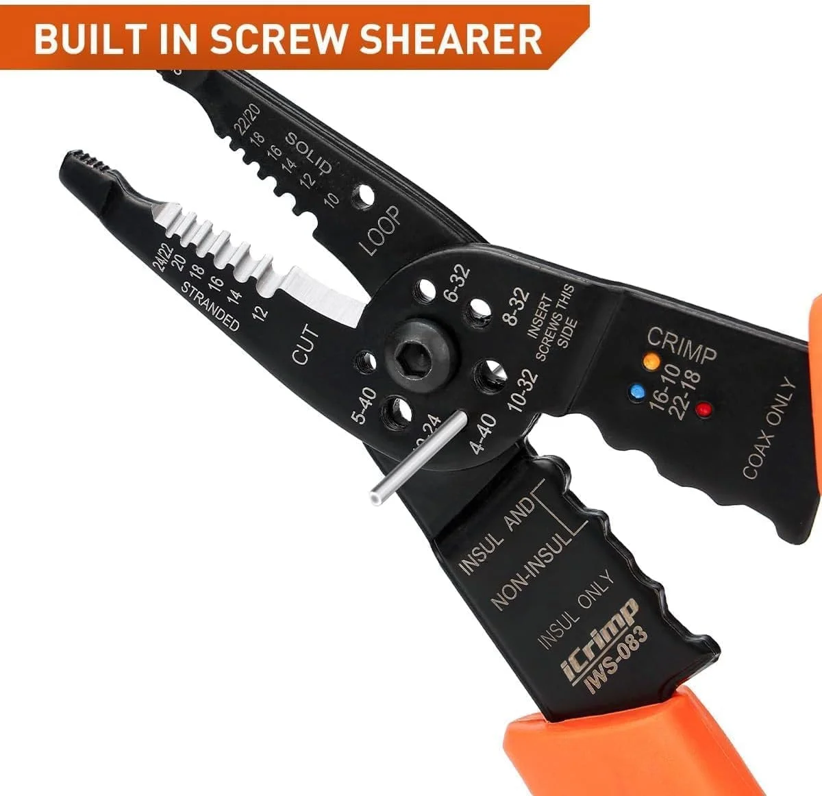 انبر سیم لخت کن، پرس و قطع کن 5 در 1 KASTWAVE - ابزار تعمیرات خانگی جمع و جور