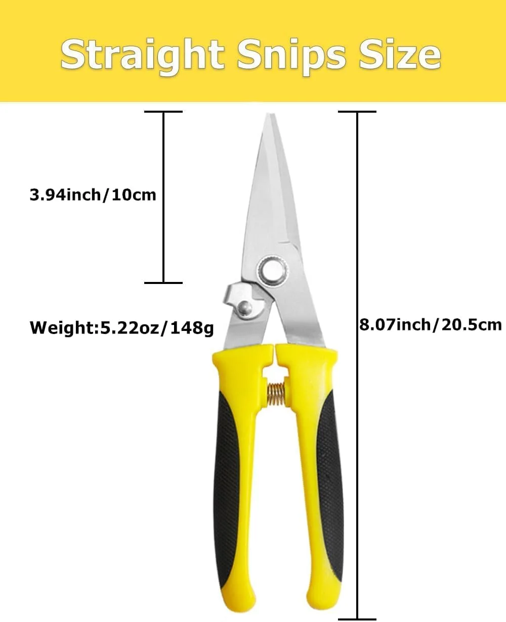 قیچی ورق بر 8 اینچی، قیچی برش مستقیم فلز، قیچی هوانوردی با دسته راحت و فولاد ضد زنگ، قیچی فلز چند منظوره مقاوم در برابر زنگ زدگی برای آلومینیوم، توری مرغی، سیم کابل قیچی ورق بر 8 اینچی، قیچی برش مستقیم فلز، قیچی هوانوردی با دسته راحت و فولاد ضد زنگ، قیچی فلز چند منظوره مقاوم در برابر زنگ زدگی برای آلومینیوم، توری مرغی، سیم کابل