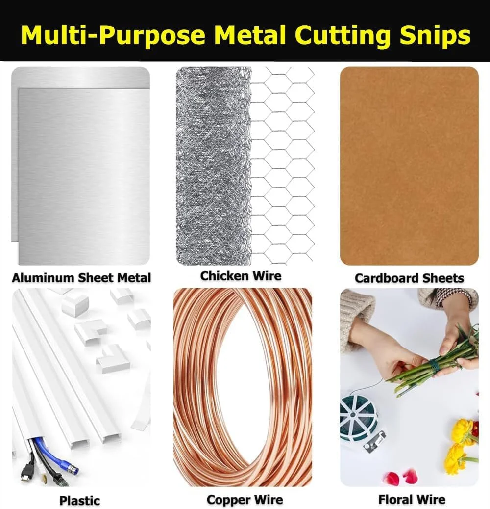 قیچی ورق بر 8 اینچی، قیچی برش مستقیم فلز، قیچی هوانوردی با دسته راحت و فولاد ضد زنگ، قیچی فلز چند منظوره مقاوم در برابر زنگ زدگی برای آلومینیوم، توری مرغی، سیم کابل قیچی ورق بر 8 اینچی، قیچی برش مستقیم فلز، قیچی هوانوردی با دسته راحت و فولاد ضد زنگ، قیچی فلز چند منظوره مقاوم در برابر زنگ زدگی برای آلومینیوم، توری مرغی، سیم کابل