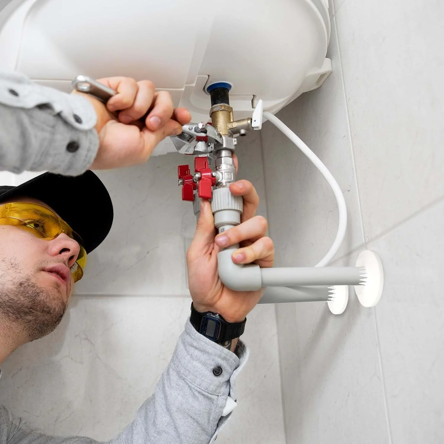 پوشش لوله تزئینی 5 عددی، روکش لوله، روکش لوله آب، روکش خط تخلیه لوله آب، صفحه محافظ رادیاتور، پلاستیک PP سفید، روکش لوله توالت پوشش لوله تزئینی 5 عددی، روکش لوله، روکش لوله آب، روکش خط تخلیه لوله آب، صفحه محافظ رادیاتور، پلاستیک PP سفید، روکش لوله توالت