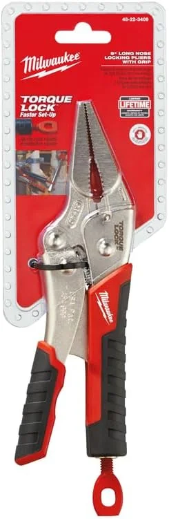 انبر قفلی میلواکی 48-22-3409، نوک بلند، 23 سانتی متر