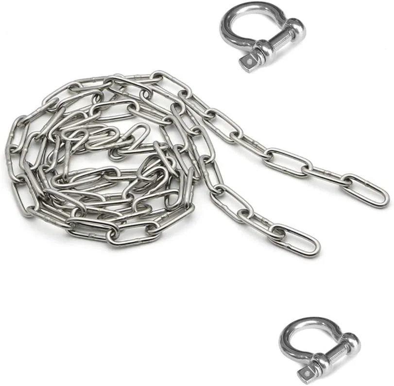 زنجیر ایمنی استیل ضد زنگ SOFIALXC، زنجیر پا، با اتصال سریع، زنجیر حلقه ای به طول 10 متر