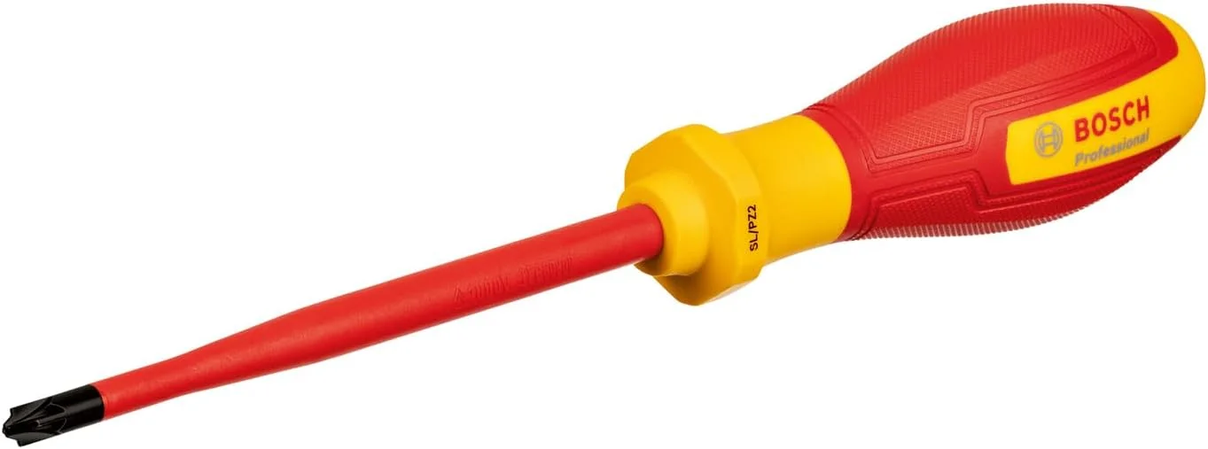 پیچ گوشتی حرفه ای VDE بوش SL/PZ2x125 (دارای گواهی تا 1000 ولت، عایق شده با ترموپلاستیک الاستومر (TPE)) پیچ گوشتی حرفه ای VDE بوش SL/PZ2x125 (دارای گواهی تا 1000 ولت، عایق شده با ترموپلاستیک الاستومر (TPE))