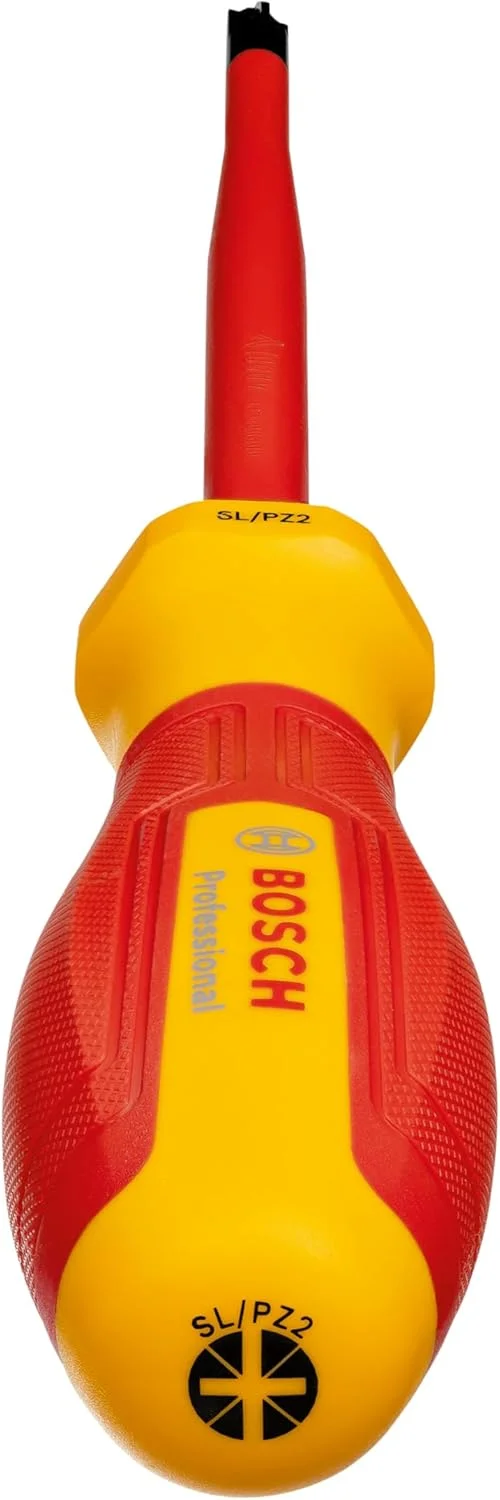 پیچ گوشتی حرفه ای VDE بوش SL/PZ2x125 (دارای گواهی تا 1000 ولت، عایق شده با ترموپلاستیک الاستومر (TPE)) پیچ گوشتی حرفه ای VDE بوش SL/PZ2x125 (دارای گواهی تا 1000 ولت، عایق شده با ترموپلاستیک الاستومر (TPE))