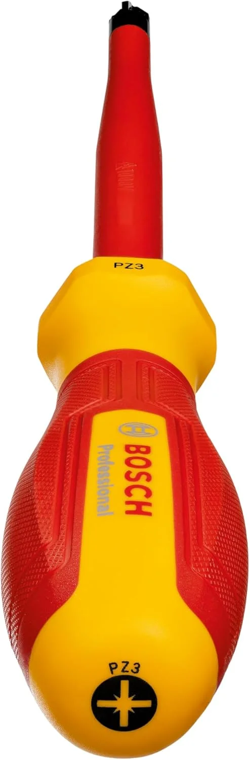 پیچ گوشتی حرفه ای VDE بوش PZ3x125 (تایید شده تا 1000 ولت، عایق شده با ترموپلاستیک الاستومر (TPE)) پیچ گوشتی حرفه ای VDE بوش PZ3x125 (تایید شده تا 1000 ولت، عایق شده با ترموپلاستیک الاستومر (TPE))