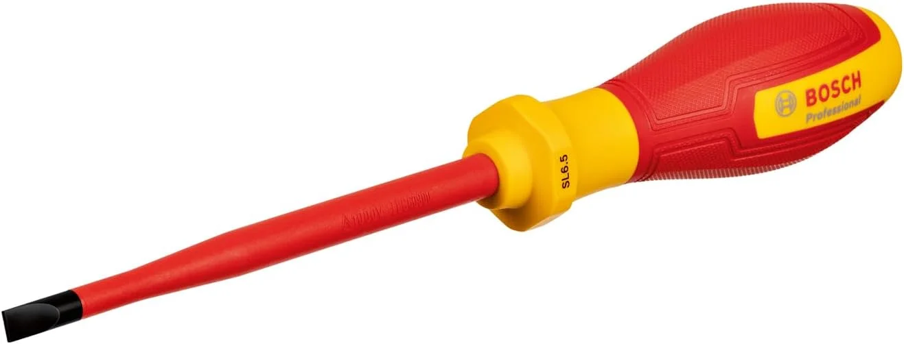 پیچ گوشتی حرفه ای VDE بوش SL6.5x125 (دارای گواهی تا 1000 ولت، عایق شده با الاستومر ترموپلاستیک (TPE)) پیچ گوشتی حرفه ای VDE بوش SL6.5x125 (دارای گواهی تا 1000 ولت، عایق شده با الاستومر ترموپلاستیک (TPE))