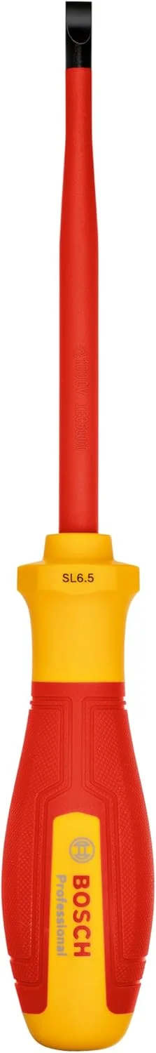 پیچ گوشتی حرفه ای VDE بوش SL6.5x125 (دارای گواهی تا 1000 ولت، عایق شده با الاستومر ترموپلاستیک (TPE)) پیچ گوشتی حرفه ای VDE بوش SL6.5x125 (دارای گواهی تا 1000 ولت، عایق شده با الاستومر ترموپلاستیک (TPE))