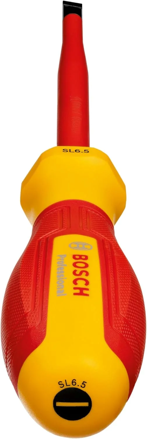 پیچ گوشتی حرفه ای VDE بوش SL6.5x125 (دارای گواهی تا 1000 ولت، عایق شده با الاستومر ترموپلاستیک (TPE)) پیچ گوشتی حرفه ای VDE بوش SL6.5x125 (دارای گواهی تا 1000 ولت، عایق شده با الاستومر ترموپلاستیک (TPE))