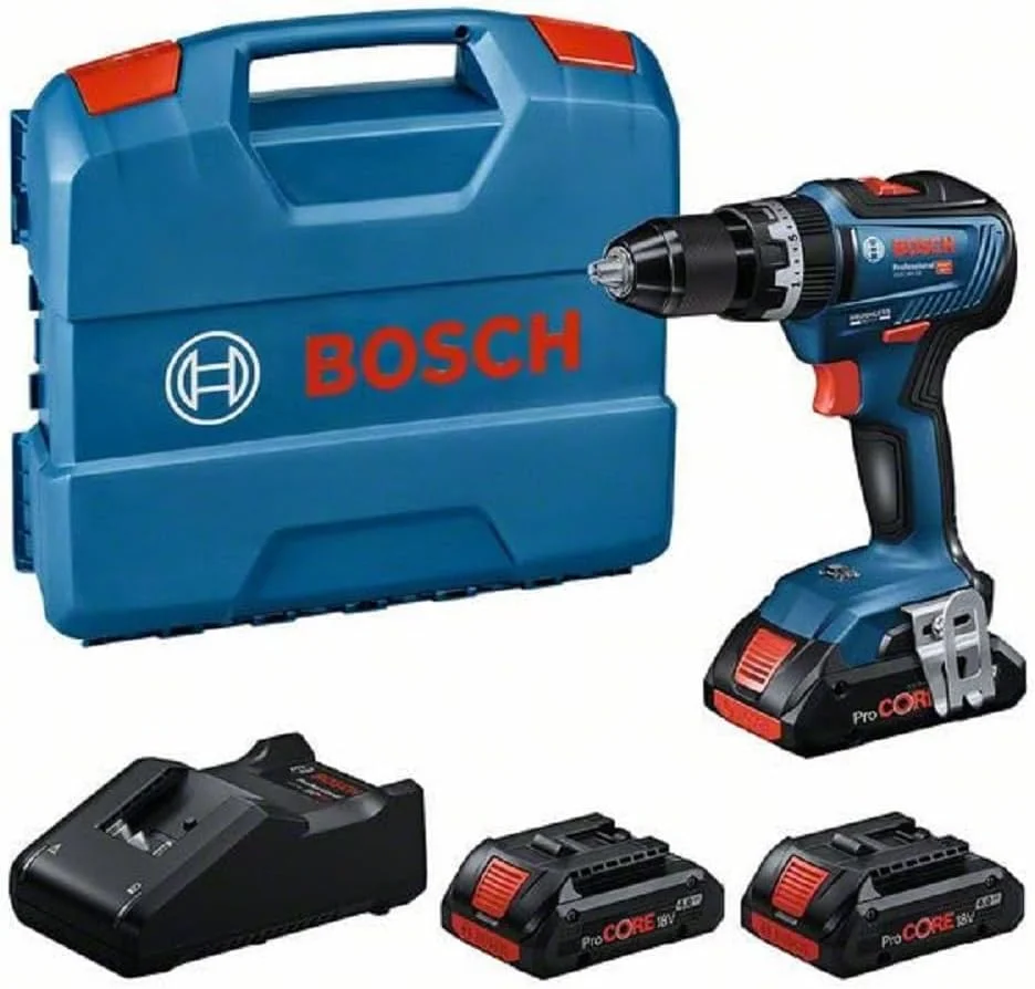 دریل پیچ گوشتی ضربه ای شارژی بوش پروفشنال 18 ولت مدل GSB 18V-55 (موتور بدون جاروبک، 55 نیوتن متر، 1750 دور در دقیقه، با 3 عدد باتری ProCORE 4.0Ah، شارژر GAL 18V-40، در جعبه L-Case) دریل پیچ گوشتی ضربه ای شارژی بوش پروفشنال 18 ولت مدل GSB 18V-55 (موتور بدون جاروبک، 55 نیوتن متر، 1750 دور در دقیقه، با 3 عدد باتری ProCORE 4.0Ah، شارژر GAL 18V-40، در جعبه L-Case)