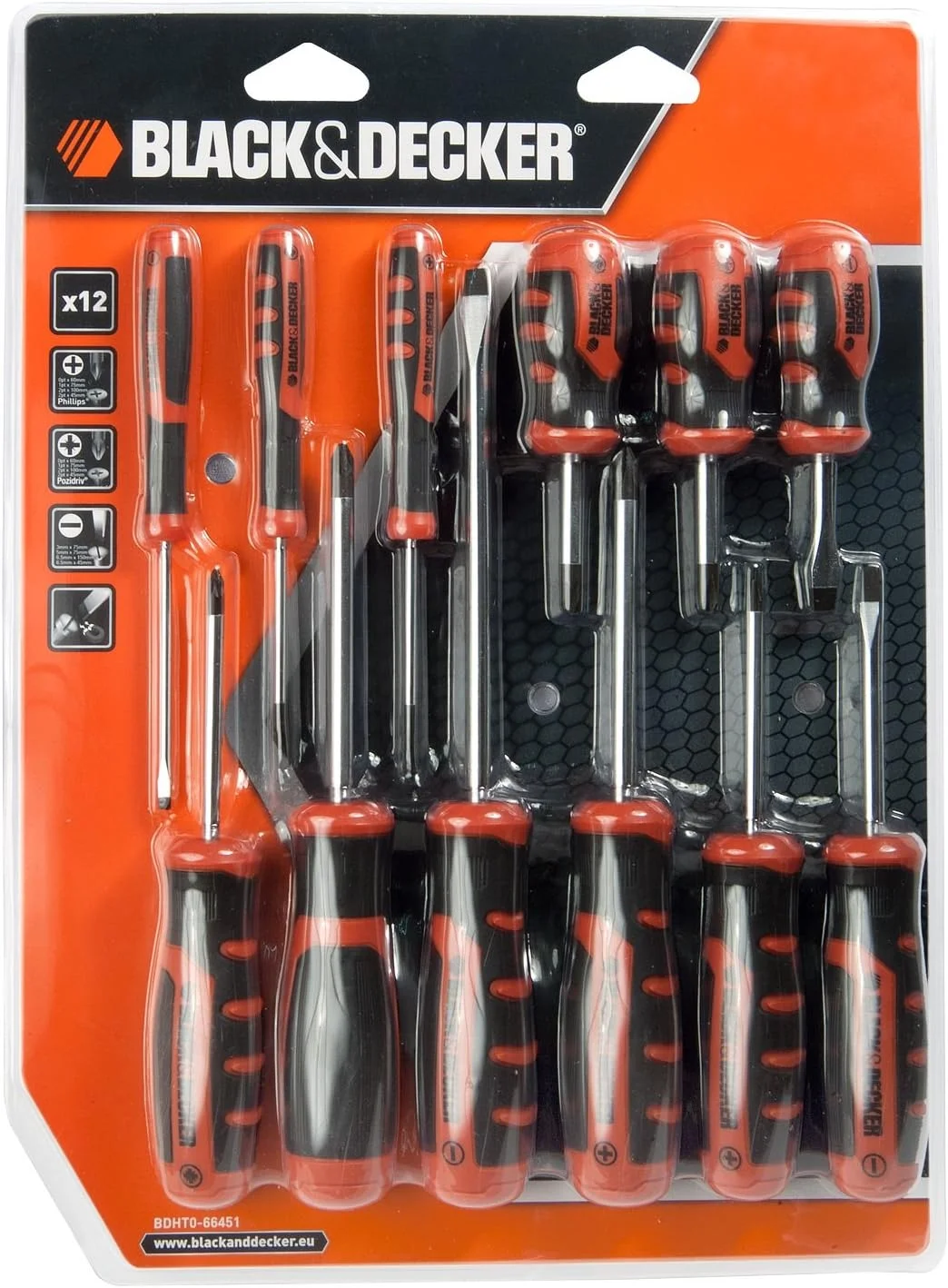 بلک اند دکر + BDHT0-66451 مجموعه ۱۲ عدد پیچ گوشتی