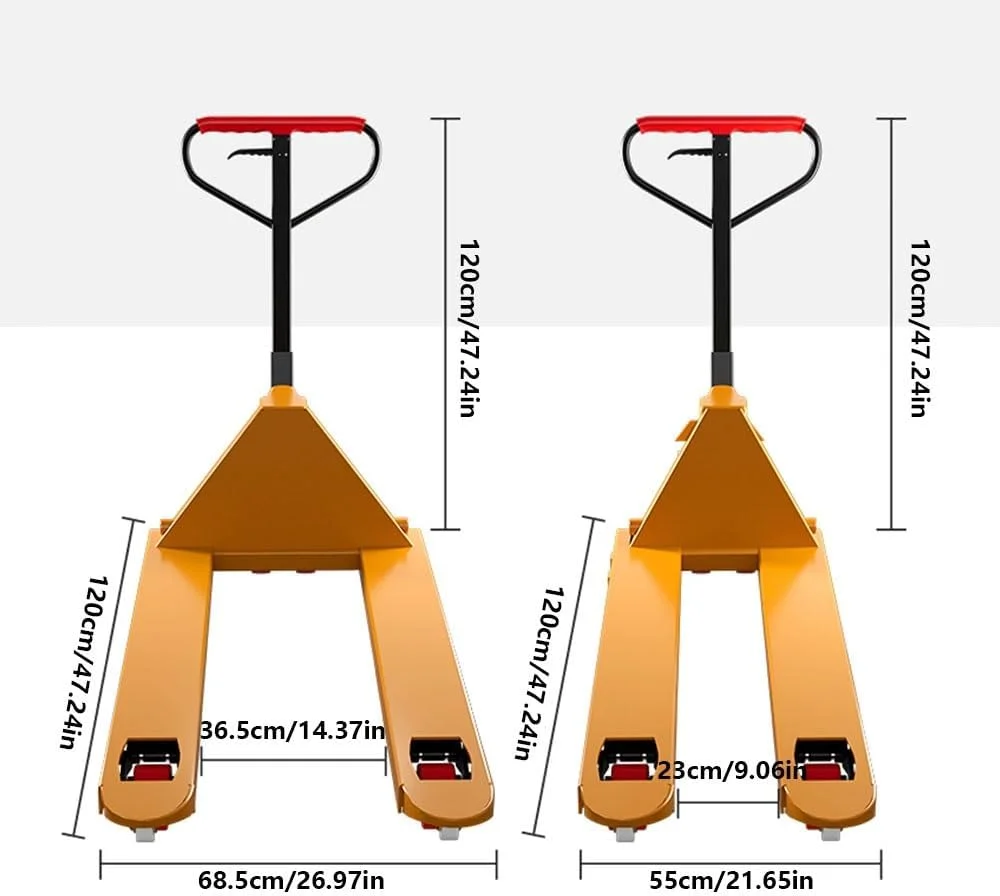 جک پالت دستی با ظرفیت 3000 کیلوگرم، مناسب برای انبارداری و جابجایی بار در فضاهای داخلی (68.5 سانتی متر) جک پالت دستی با ظرفیت 3000 کیلوگرم، مناسب برای انبارداری و جابجایی بار در فضاهای داخلی (68.5 سانتی متر)