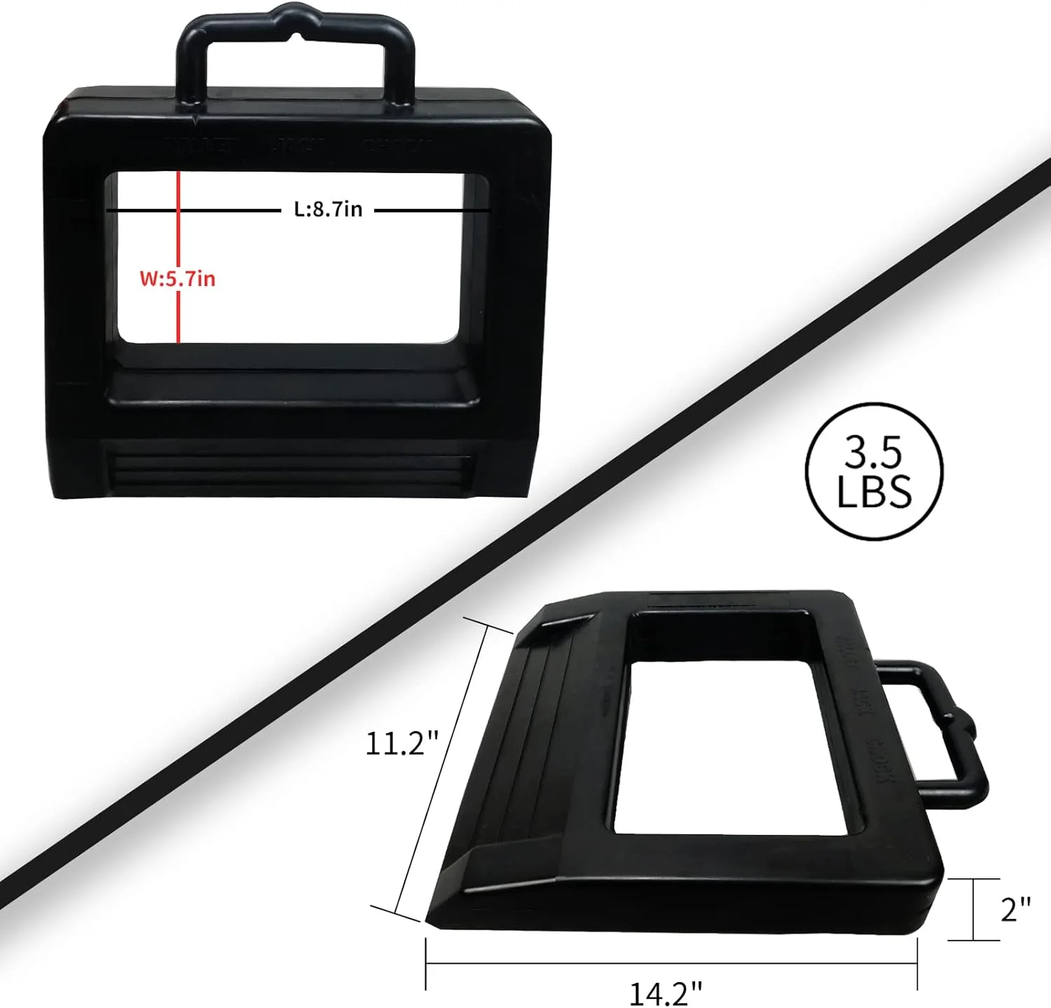 نگهدارنده لاستیکی جک پالت ROBLOCK، مناسب جک پالت سنگین، طول 36 سانتی متر، عرض 28 سانتی متر، ارتفاع 5 سانتی متر (تک عددی، مشکی)