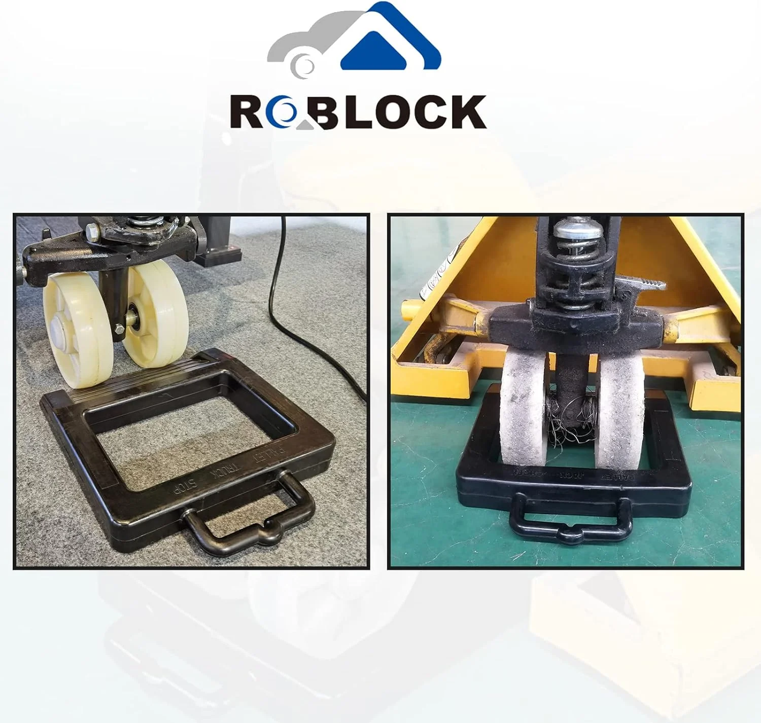 نگهدارنده لاستیکی جک پالت ROBLOCK، مناسب جک پالت سنگین، طول 36 سانتی متر، عرض 28 سانتی متر، ارتفاع 5 سانتی متر (تک عددی، مشکی)