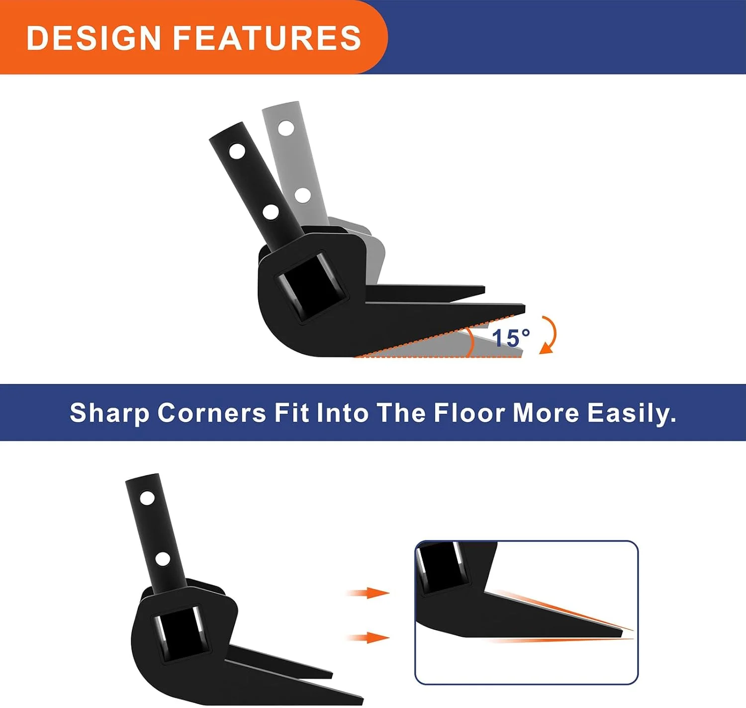 ابزار تخریب پالت VANROUG، اهرم تخریب پالت، ابزار سنگین صنعتی برای برداشتن تخته عرشه، اهرم تخریب بدون دسته، شکن صنعتی برای برداشتن یا تخریب چوب