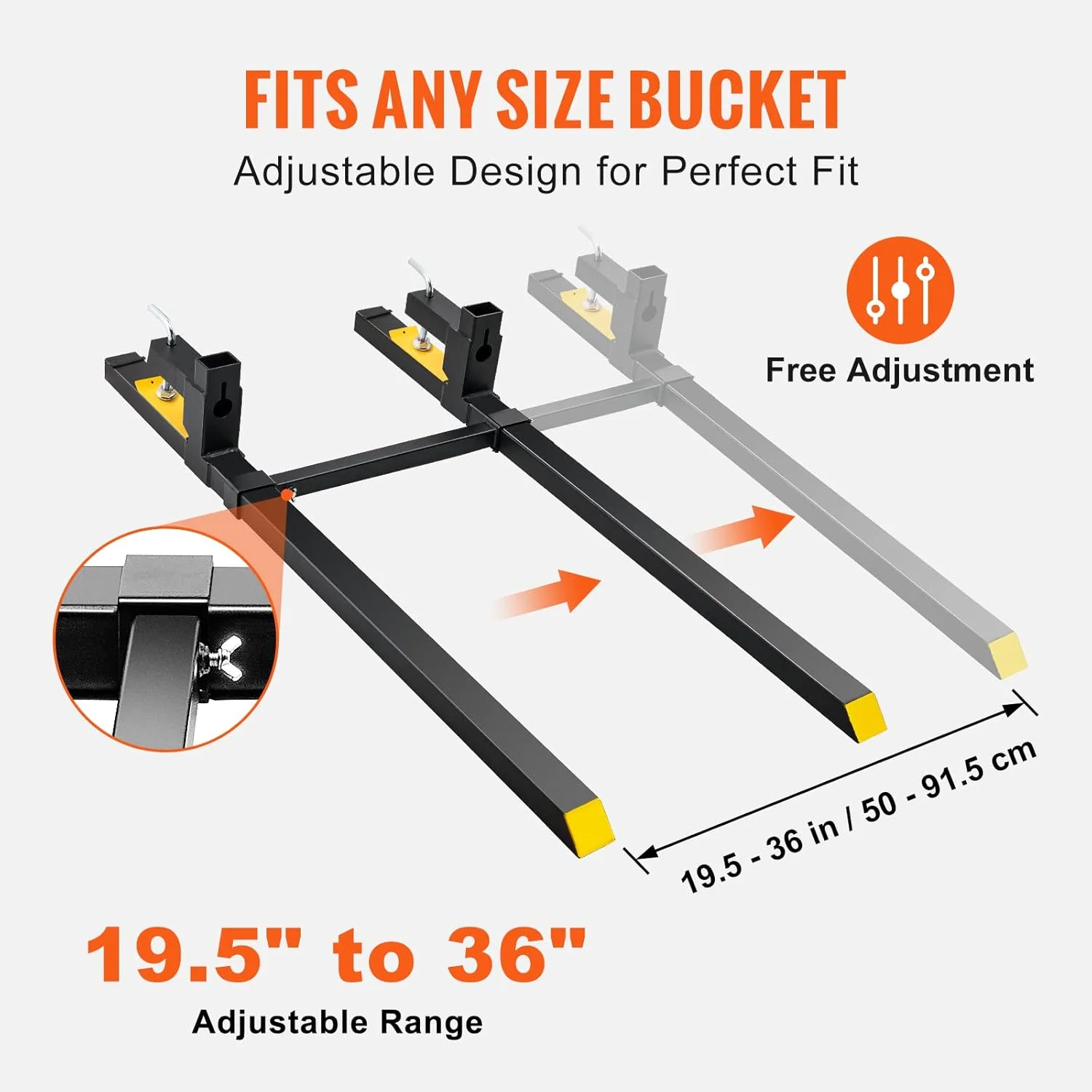 شاخک های پالت VEVOR، شاخک های پالت گیره ای 907 کیلوگرمی، طول کل 152 سانتی متر، شاخک های پالت سنگین با میله تثبیت کننده قابل تنظیم، شاخک های باکت تراکتور برای اتصالات تراکتور، لودر شاخک های پالت VEVOR، شاخک های پالت گیره ای 907 کیلوگرمی، طول کل 152 سانتی متر، شاخک های پالت سنگین با میله تثبیت کننده قابل تنظیم، شاخک های باکت تراکتور برای اتصالات تراکتور، لودر