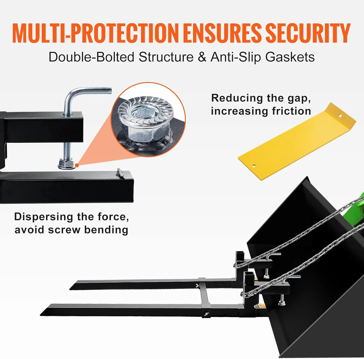 شاخک های پالت VEVOR، شاخک های پالت گیره ای 907 کیلوگرمی، طول کل 152 سانتی متر، شاخک های پالت سنگین با میله تثبیت کننده قابل تنظیم، شاخک های باکت تراکتور برای اتصالات تراکتور، لودر شاخک های پالت VEVOR، شاخک های پالت گیره ای 907 کیلوگرمی، طول کل 152 سانتی متر، شاخک های پالت سنگین با میله تثبیت کننده قابل تنظیم، شاخک های باکت تراکتور برای اتصالات تراکتور، لودر