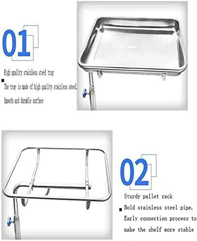 ترولی پالت پزشکی استیل ضد زنگ 304 ضخیم شده، ترولی پالت بیمارستانی، ترولی ابزار اتاق عمل ترولی پالت پزشکی استیل ضد زنگ 304 ضخیم شده، ترولی پالت بیمارستانی، ترولی ابزار اتاق عمل