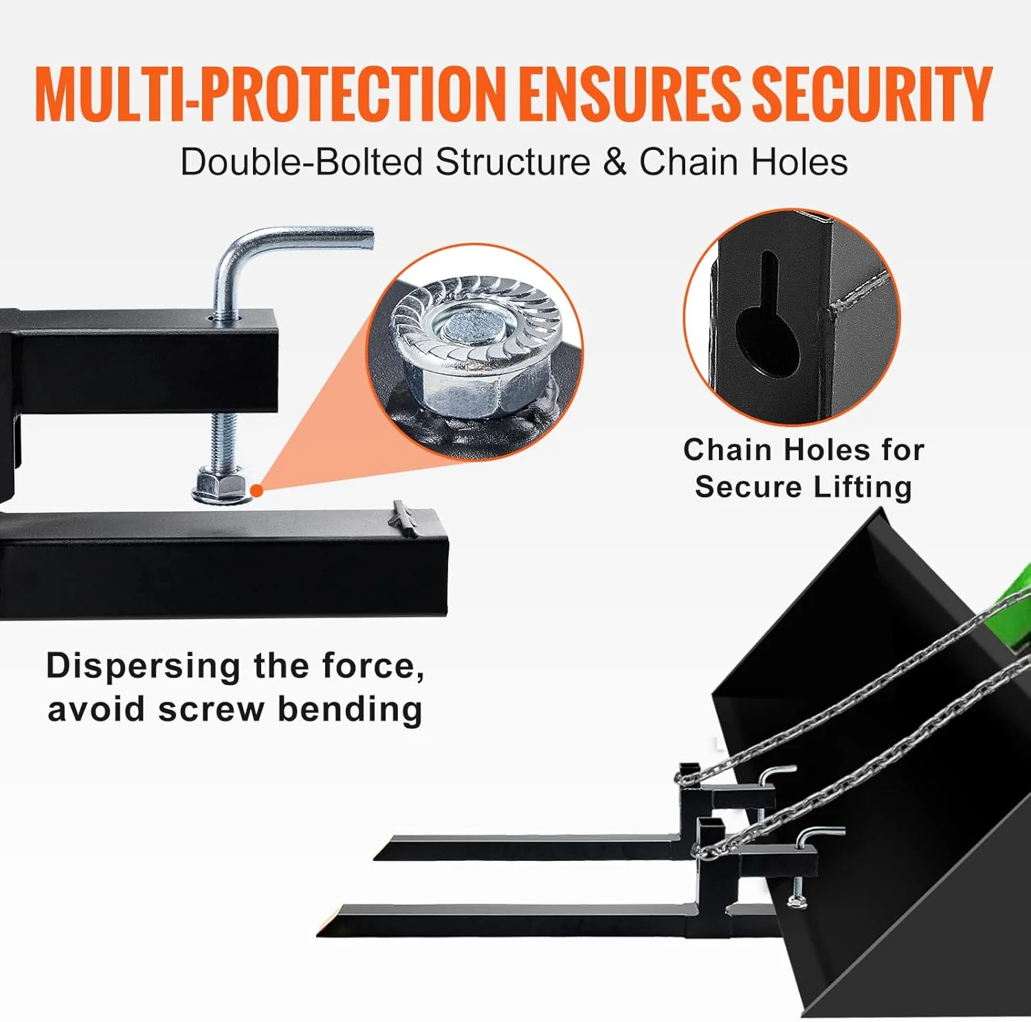 شاخک پالت تراکتور VEVOR 43 اینچی با ظرفیت 907 کیلوگرم، شاخک پالت اتصال سریع و سنگین برای لودر تراکتور شاخک پالت تراکتور VEVOR 43 اینچی با ظرفیت 907 کیلوگرم، شاخک پالت اتصال سریع و سنگین برای لودر تراکتور