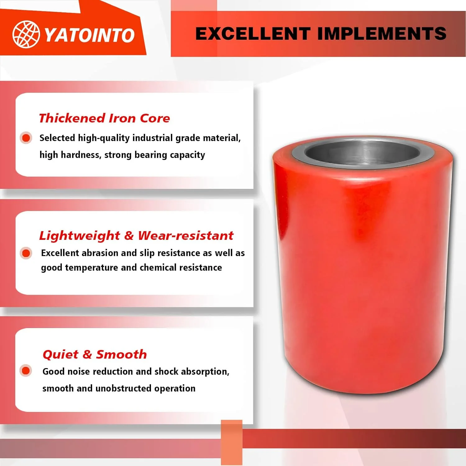 ست کامل چرخ های بار جک پالت/تراک به همراه محور و غلتک ورودی خروجی، 3 اینچ در 3.75 اینچ با بلبرینگ شناسه 20 میلی متر، کیت چرخ های بار پلی یورتان قرمز رنگ جک پالت/تراک ست کامل چرخ های بار جک پالت/تراک به همراه محور و غلتک ورودی خروجی، 3 اینچ در 3.75 اینچ با بلبرینگ شناسه 20 میلی متر، کیت چرخ های بار پلی یورتان قرمز رنگ جک پالت/تراک