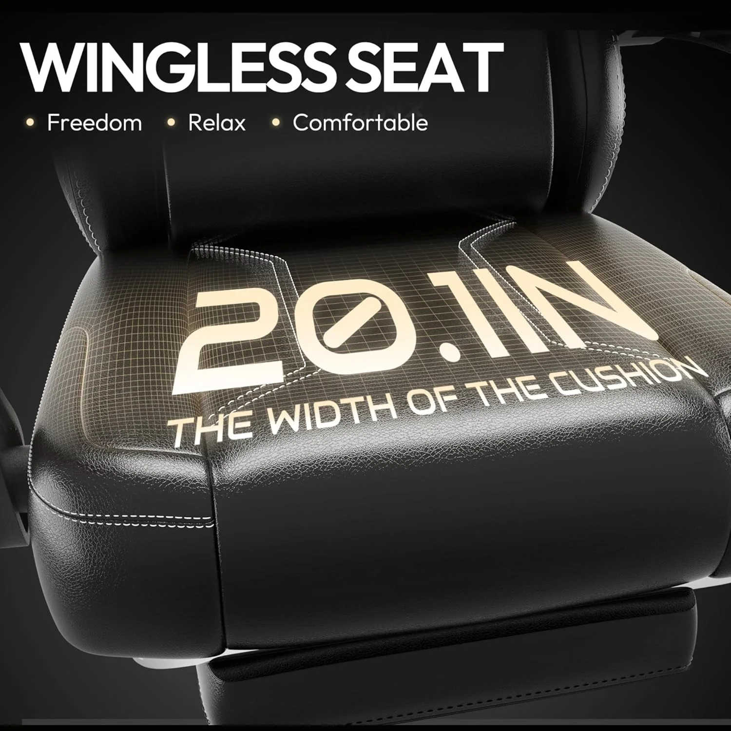 صندلی گیمینگ چند منظوره Dowinx، صندلی کامپیوتر چرمی PU با پشتی بلند، قابلیت تنظیم ارتفاع و تکیه دادن، دارای بالشتک ماساژ، پشتیبانی از گردن و کمر، زیرپایی (مشکی)