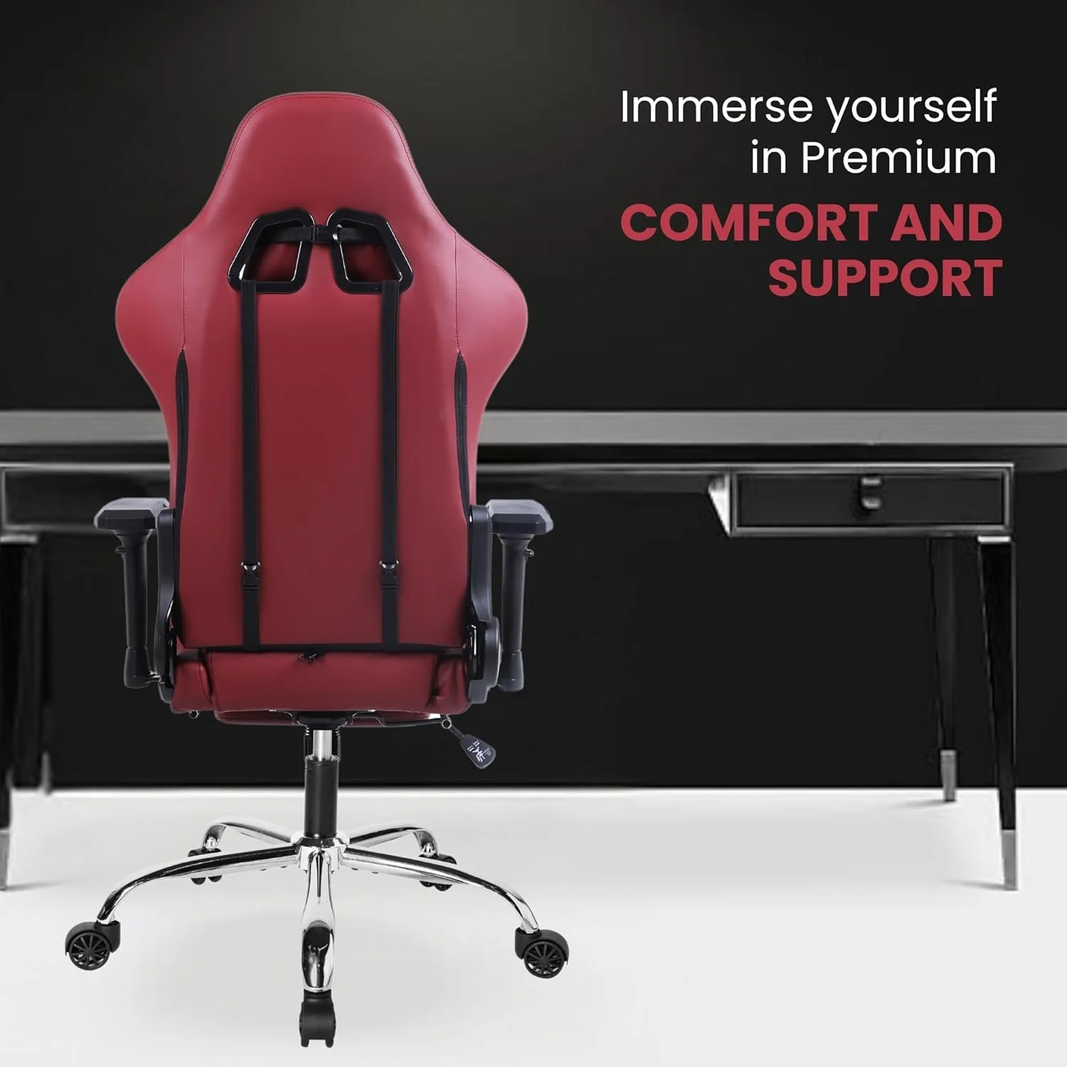 صندلی گیمینگ چند منظوره Dowinx، صندلی کامپیوتر چرمی PU با پشتی بلند، قابلیت تنظیم ارتفاع و تکیه دادن، دارای کوسن ماساژ، پشتیبانی از گردن و کمر، دسته و زیرپایی (مارون) صندلی گیمینگ چند منظوره Dowinx، صندلی کامپیوتر چرمی PU با پشتی بلند، قابلیت تنظیم ارتفاع و تکیه دادن، دارای کوسن ماساژ، پشتیبانی از گردن و کمر، دسته و زیرپایی (مارون)