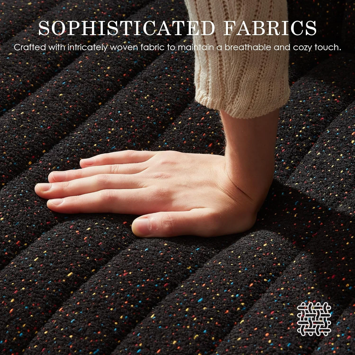 صندلی ضربدری Dowinx با چرخ، پارچه درجه یک و کوسن فنری جیبی، صندلی کامپیوتر با قابلیت تنظیم و چرخش و نشیمنگاه پهن، صندلی میز آرایش مدرن مشکی صندلی ضربدری Dowinx با چرخ، پارچه درجه یک و کوسن فنری جیبی، صندلی کامپیوتر با قابلیت تنظیم و چرخش و نشیمنگاه پهن، صندلی میز آرایش مدرن مشکی