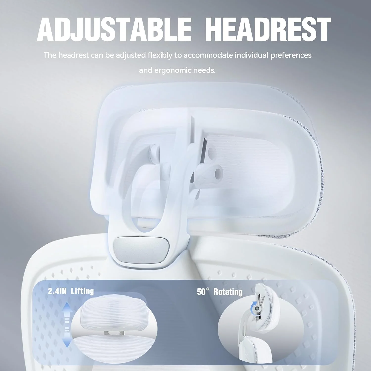 صندلی اداری ارگونومیک Dowinx، صندلی کامپیوتر توری تنفسی با کوسن فنری پاکتی، صندلی میز راحت با پشتیبانی کمری و تکیه گاه سر قابل تنظیم، صندلی کار چرخشی با پایه فولادی و زیرپایی سفید صندلی اداری ارگونومیک Dowinx، صندلی کامپیوتر توری تنفسی با کوسن فنری پاکتی، صندلی میز راحت با پشتیبانی کمری و تکیه گاه سر قابل تنظیم، صندلی کار چرخشی با پایه فولادی و زیرپایی سفید