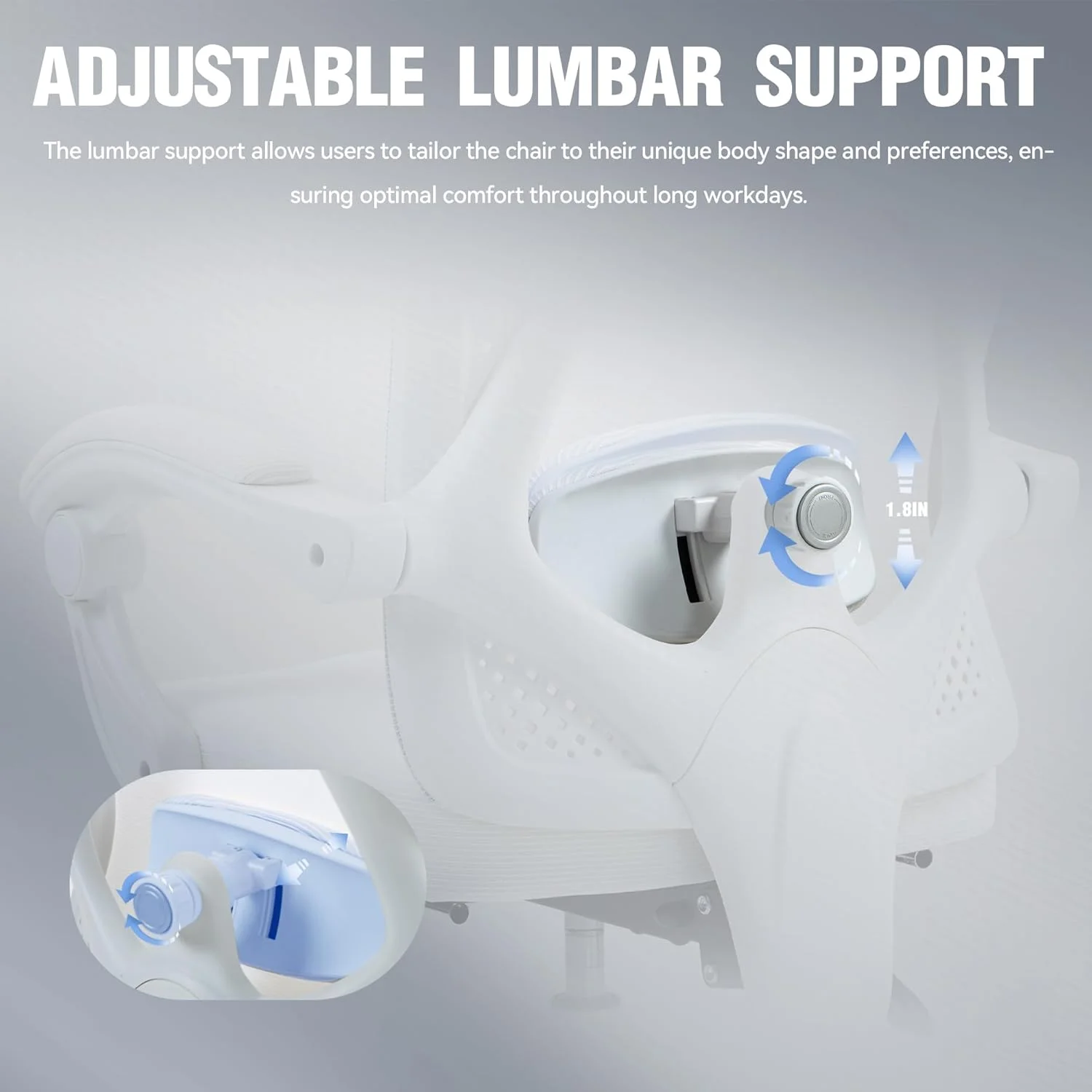 صندلی اداری ارگونومیک Dowinx، صندلی کامپیوتر توری تنفسی با کوسن فنری پاکتی، صندلی میز راحت با پشتیبانی کمری و تکیه گاه سر قابل تنظیم، صندلی کار چرخشی با پایه فولادی و زیرپایی سفید صندلی اداری ارگونومیک Dowinx، صندلی کامپیوتر توری تنفسی با کوسن فنری پاکتی، صندلی میز راحت با پشتیبانی کمری و تکیه گاه سر قابل تنظیم، صندلی کار چرخشی با پایه فولادی و زیرپایی سفید