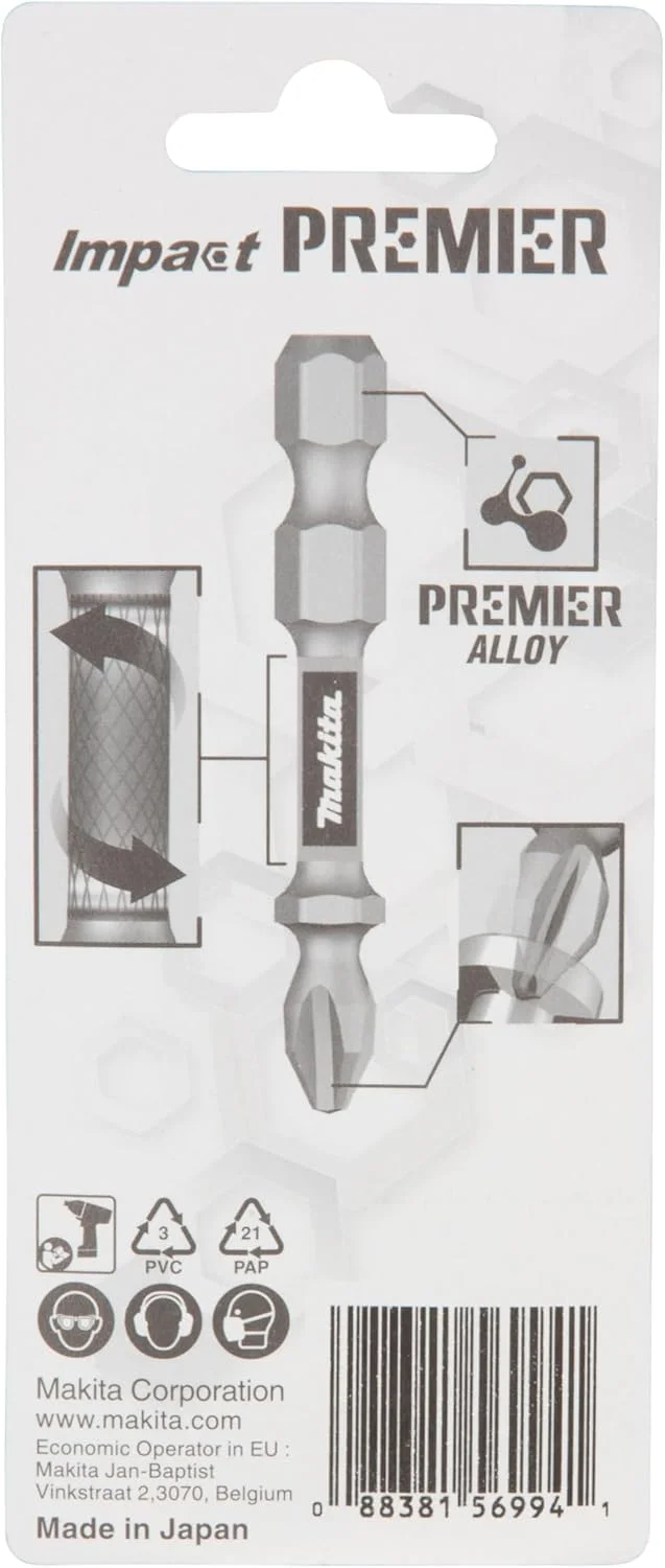 نوک پیچ گوشتی ضربه ای ماکیتا مدل E-03274، دو سر پیچشی PH2، طول 50 میلی متر
