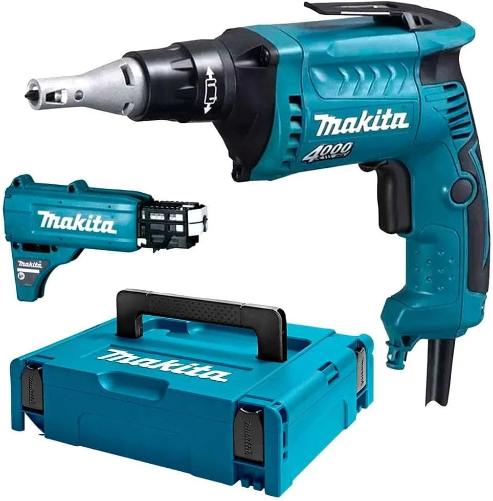 پیچ گوشتی کناف 570 وات با آداپتور پیچ نواری - MAKITA FS4000JX2