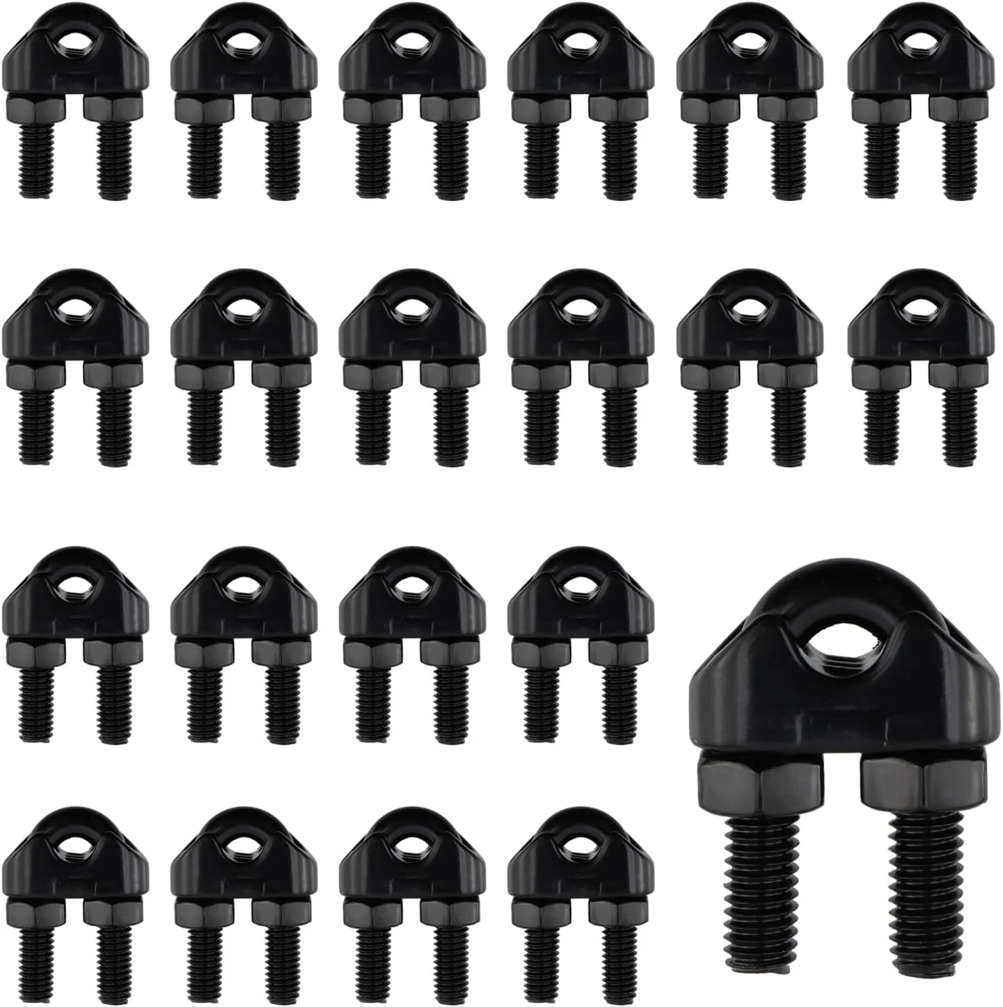 بست سیم بکسل استیل ضد زنگ M6 انترادر، 20 عدد بست سیم بکسل M6 1/4 اینچ، مشکی بست سیم بکسل استیل ضد زنگ M6 انترادر، 20 عدد بست سیم بکسل M6 1/4 اینچ، مشکی