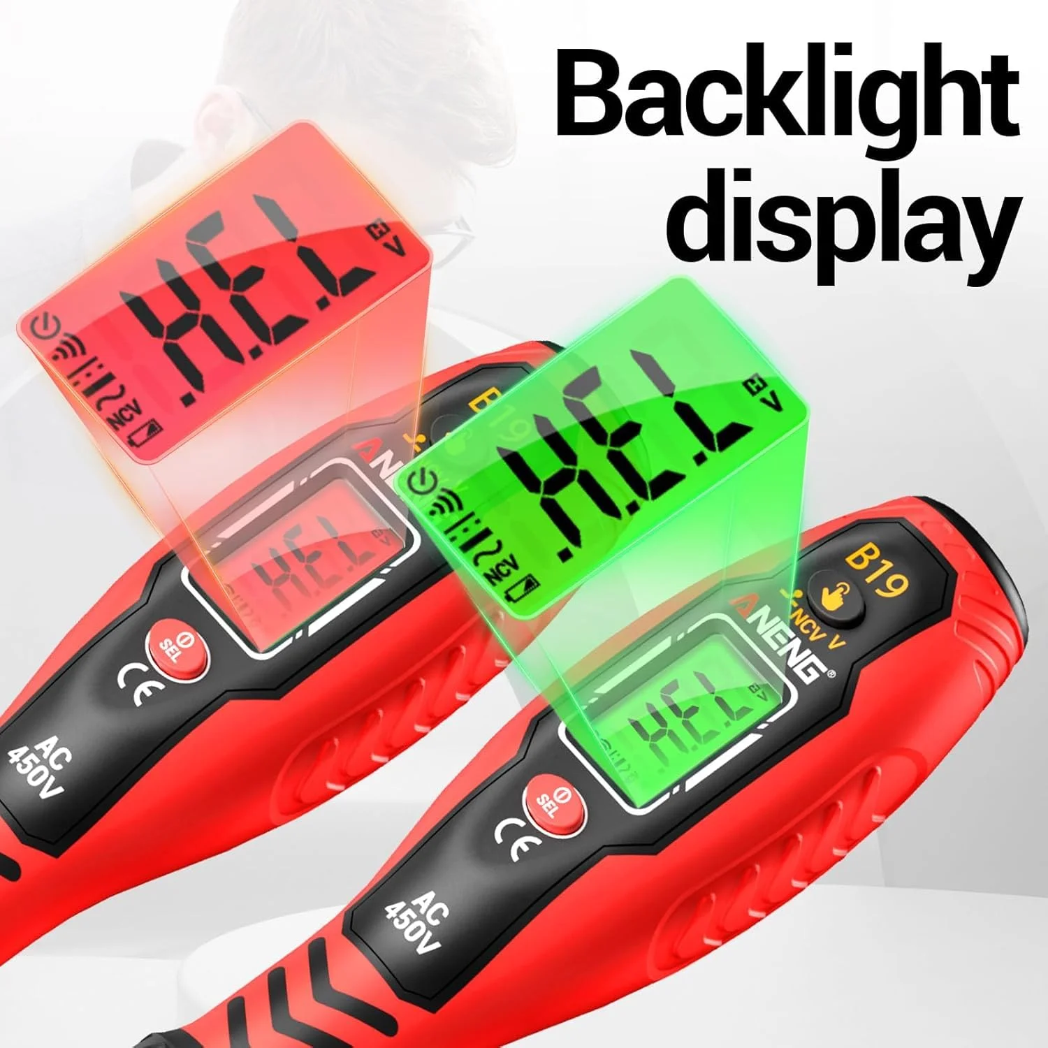 تستر ولتاژ غیر تماسی با نمایشگر LCD، قلم تشخیص ولتاژ دوگانه AC 12V-1000V، تستر سیم زنده/خنثی با آلارم Buzzer، یاب نقطه شکست، مجموعه پیچ گوشتی تست الکتریکی عایق