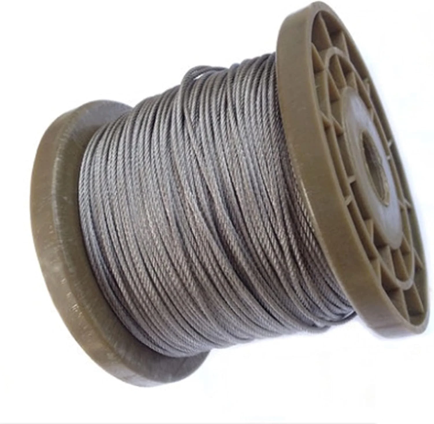 طناب سیمی فولادی ضد زنگ، 1 عدد 5 رنگ سیم طناب فولادی ضد زنگ 304 با روکش پلاستیکی PVC کوچک 0.38-1 میلی متر کابل سیم ماهیگیری انعطاف پذیر (رنگ: شفاف، طول: 100 متر)