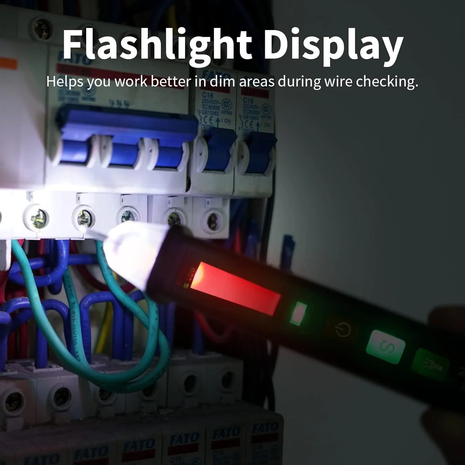 قلم تست ولتاژ غیر تماسی، تستر الکتریکی، تستر ولتاژ 12V-1000V با حساسیت دوگانه، هشدار LED، یابنده نقطه شکست سیم، بدون باتری قلم تست ولتاژ غیر تماسی، تستر الکتریکی، تستر ولتاژ 12V-1000V با حساسیت دوگانه، هشدار LED، یابنده نقطه شکست سیم، بدون باتری